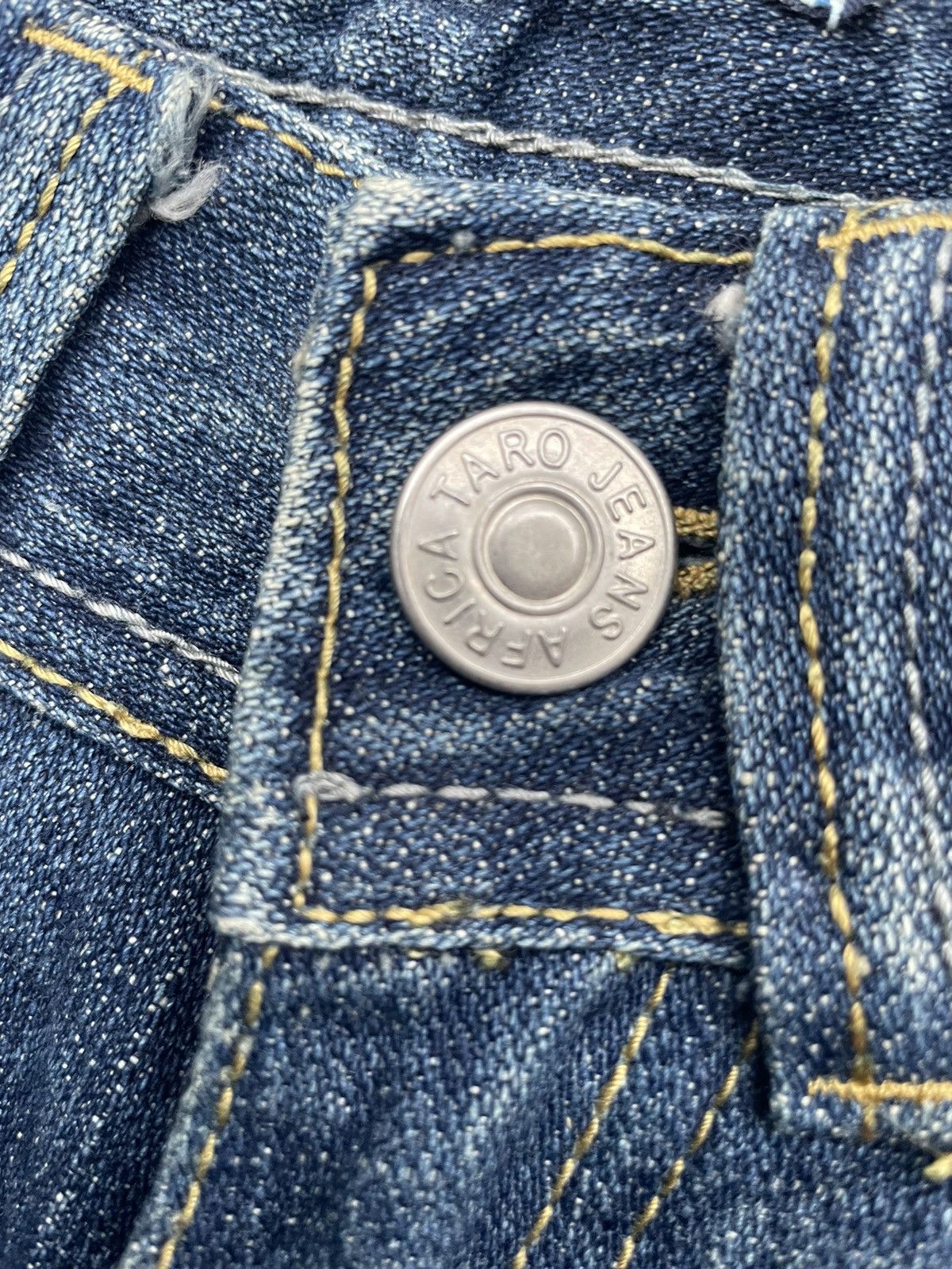 Japanese Brand Japanese Africa Taro Distresed Denim Size 31" - 17 Thumbnail