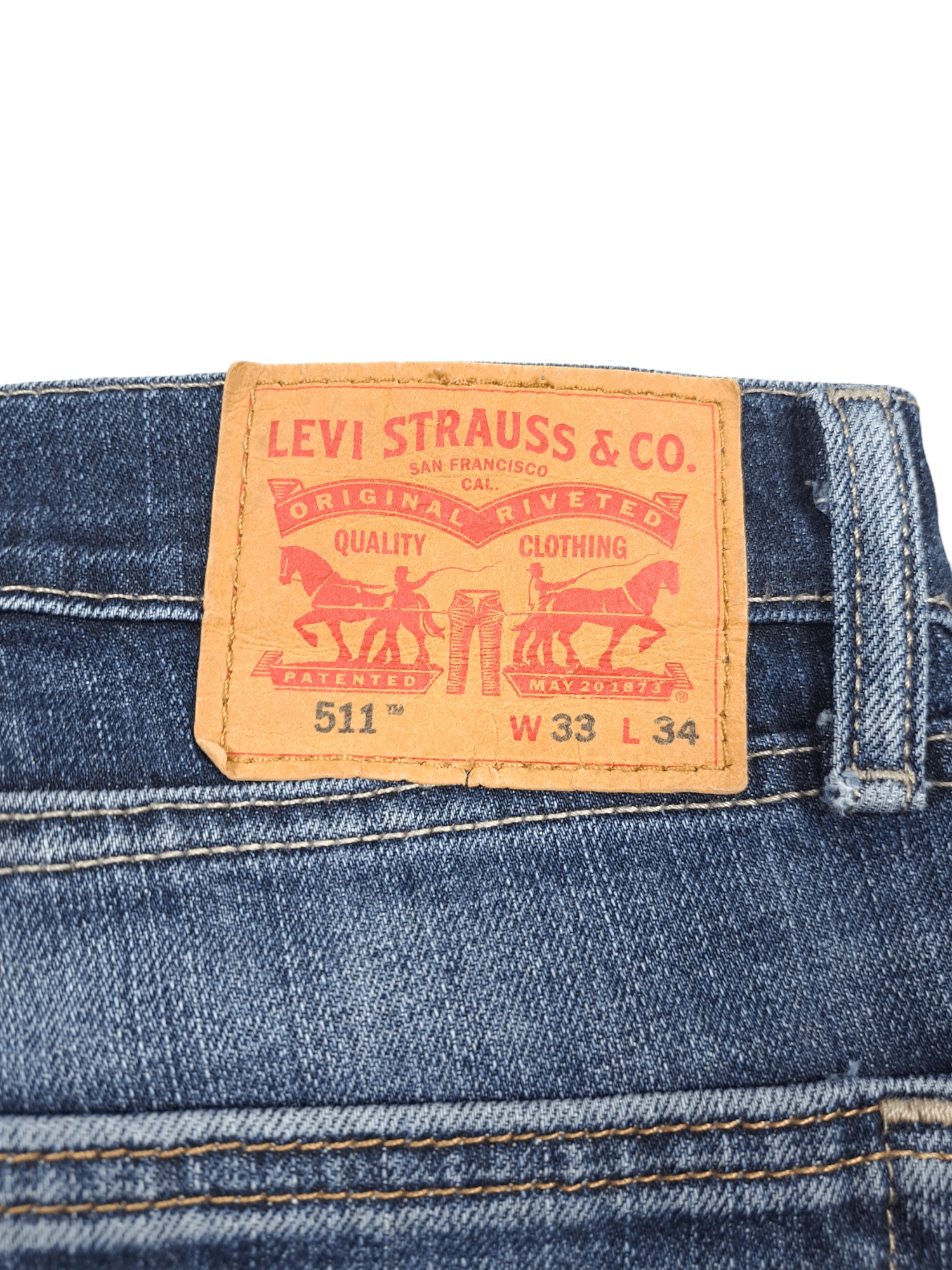 Levi's × Levi's Vintage Clothing × Vintage 💎 Vintage Levi's 511 33/34 Distressed Ripped Washed Jeans Size US 33 - 4 Thumbnail