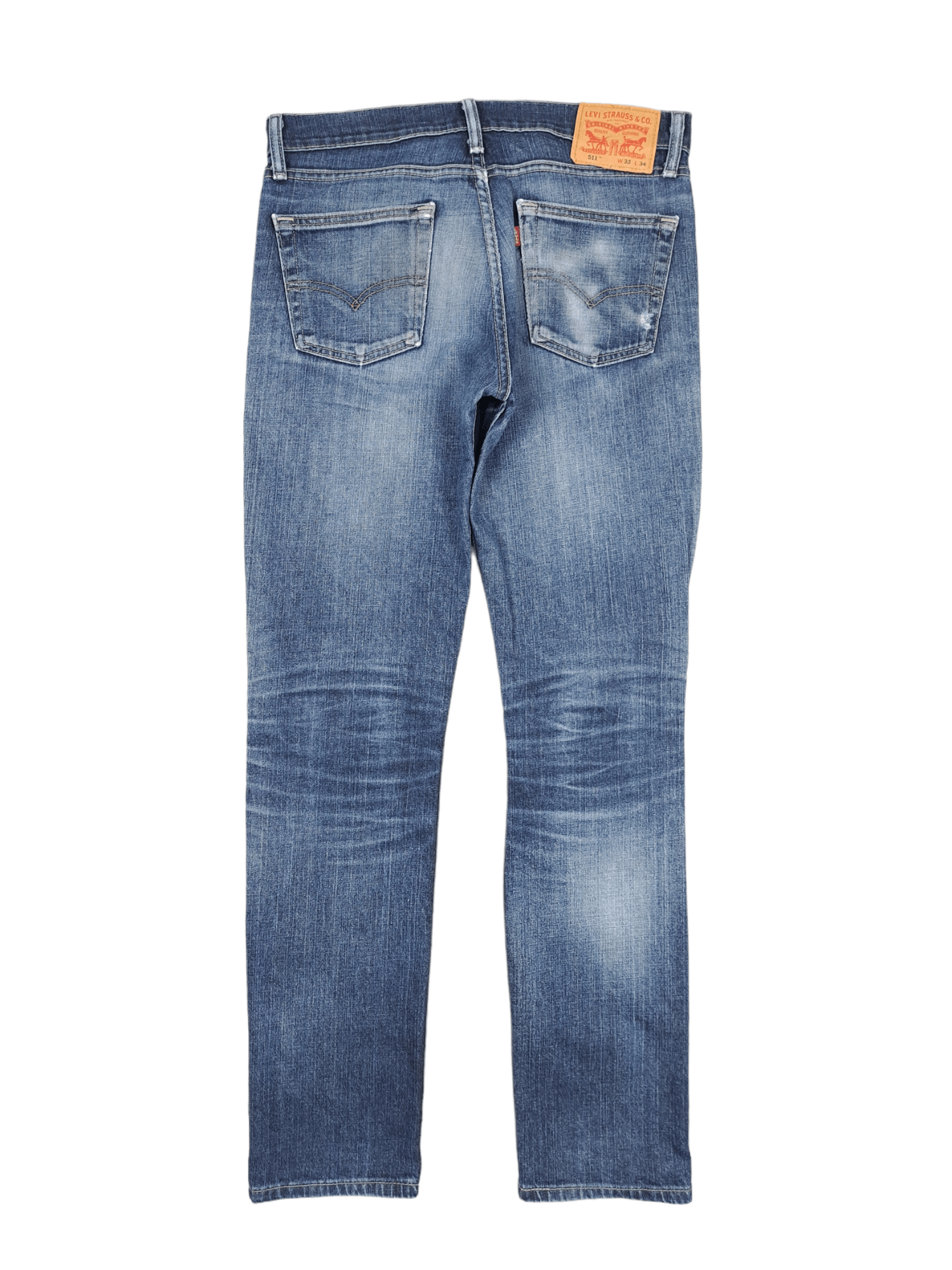 Levi's × Levi's Vintage Clothing × Vintage 💎 Vintage Levi's 511 33/34 Distressed Ripped Washed Jeans Size US 33 - 2 Thumbnail