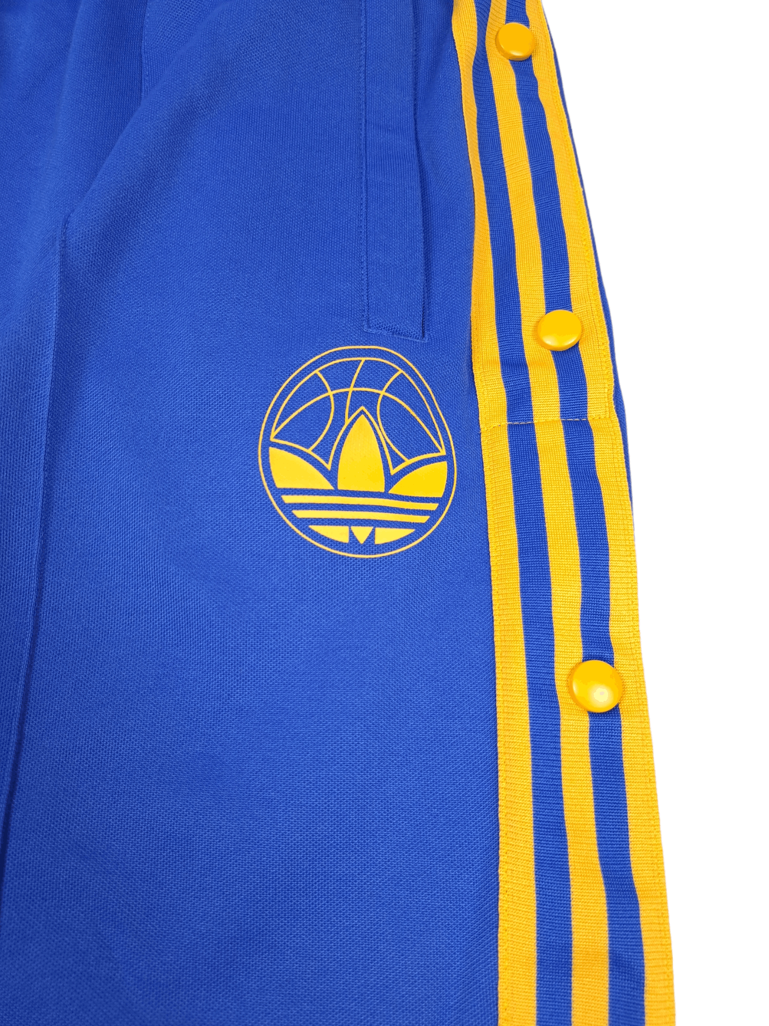 Adidas × Vintage 💎 90's Vintage Adidas Blue Yellow Stripe Tearaway Pants L Size US 34 / EU 50 - 2 Thumbnail