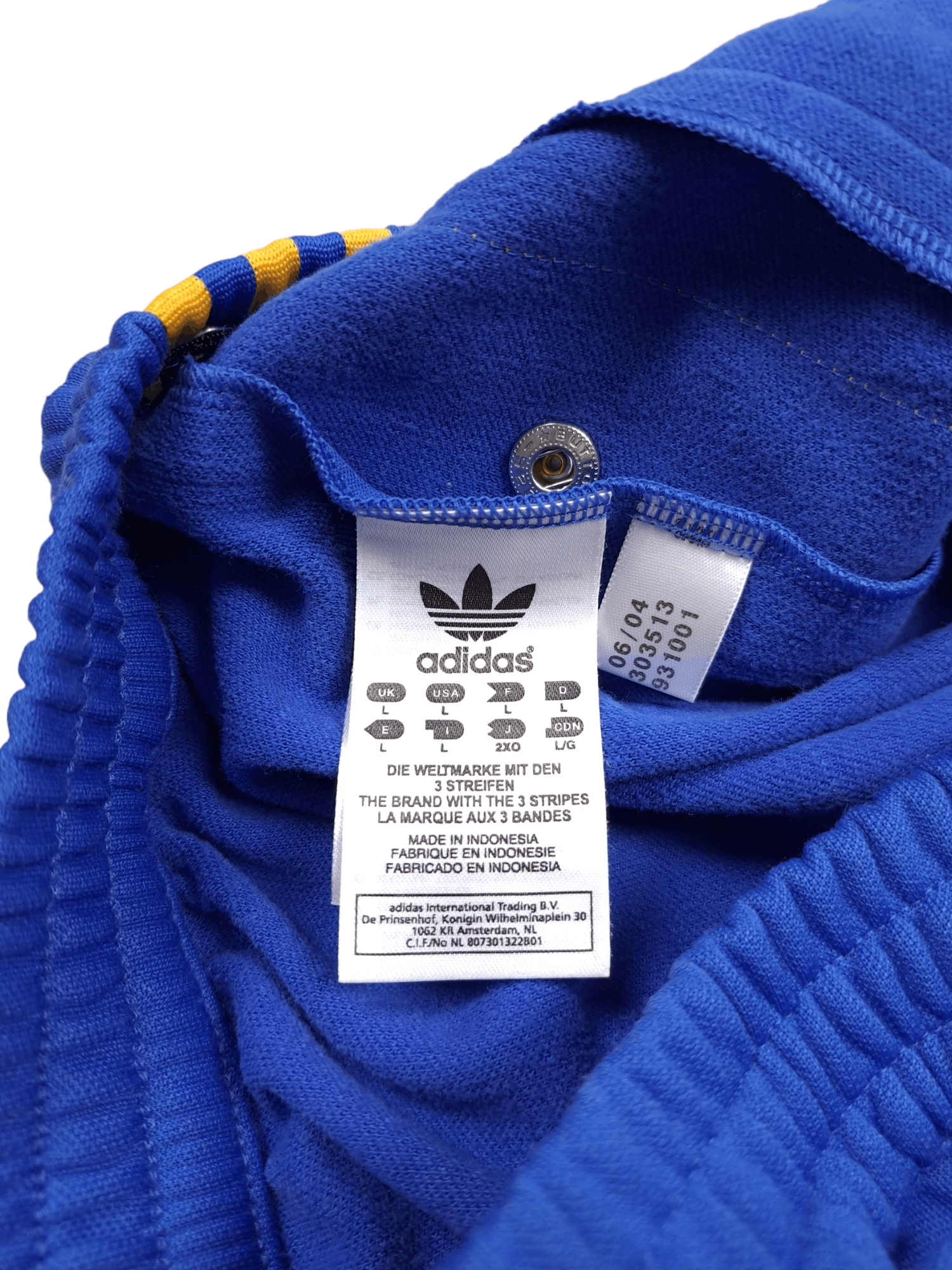 Adidas × Vintage 💎 90's Vintage Adidas Blue Yellow Stripe Tearaway Pants L Size US 34 / EU 50 - 5 Thumbnail