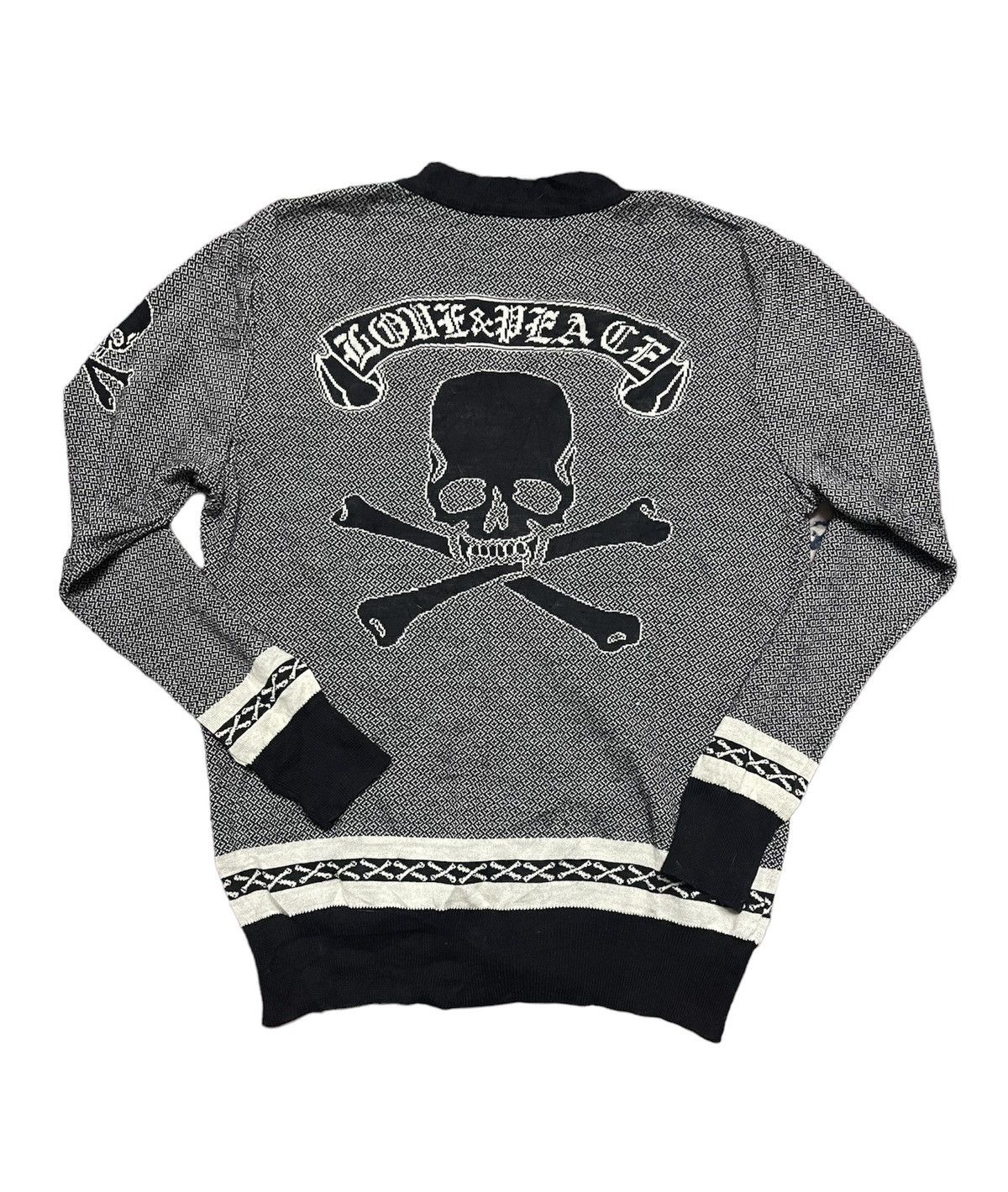 Roen Roen cardigen sweater skull design Size US L / EU 52-54 / 3 - 2 Thumbnail