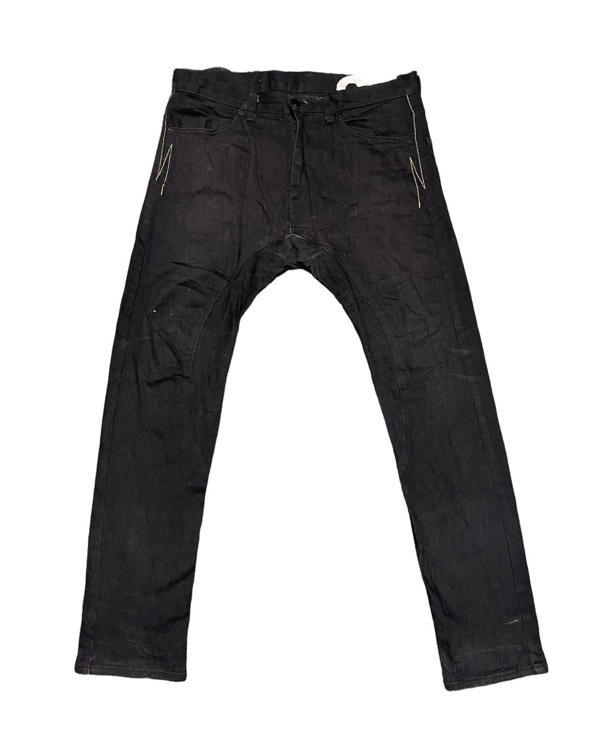 image of Avant Garde Mackdaddy Wide Thight Skinny Jeans in Black, Men's (Size 35)