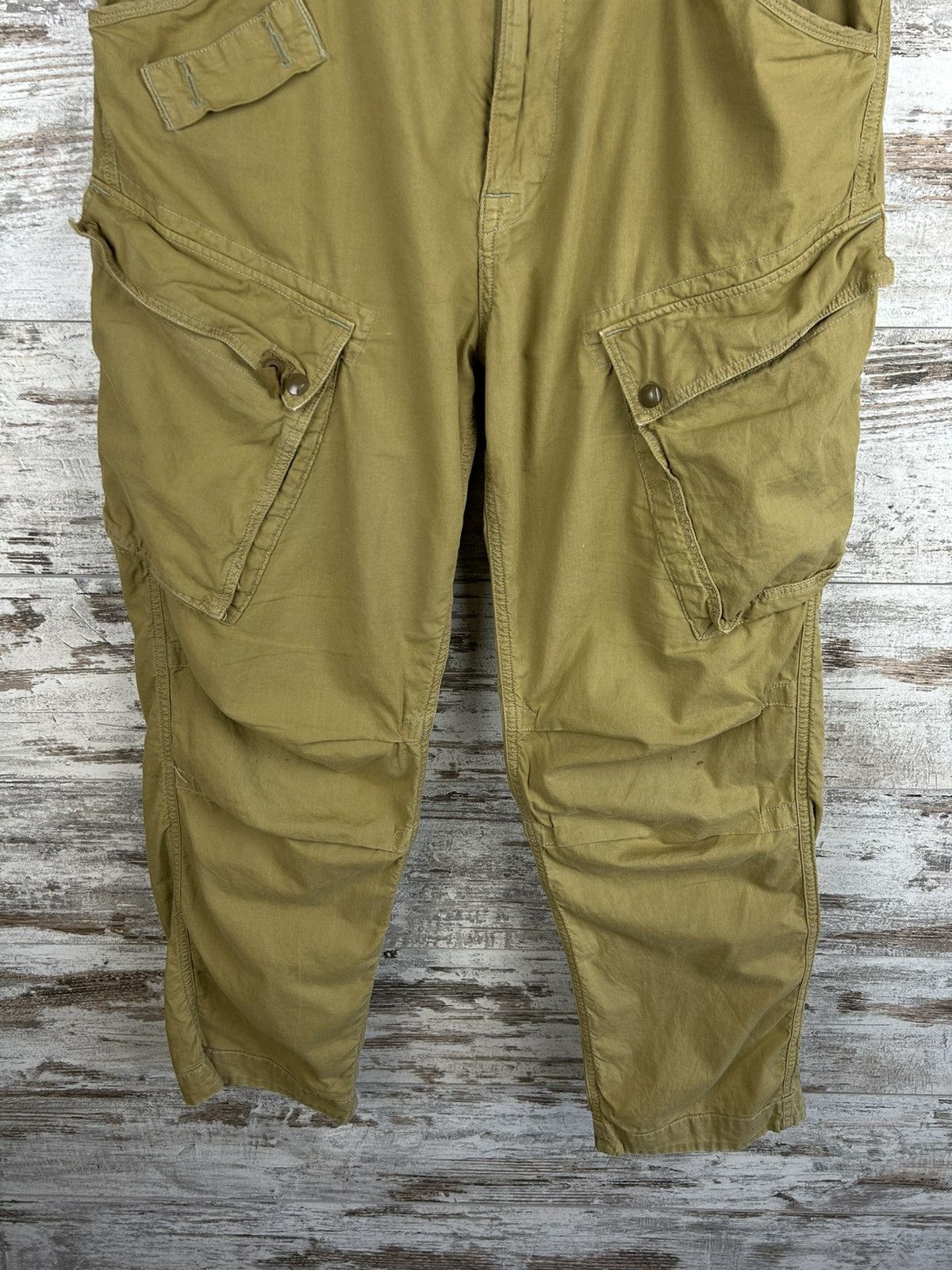 G-Star × Vintage Mens Vintage G Star Raw Rovic BELT loose cargo pants y2k Size US 33 - 3 Thumbnail