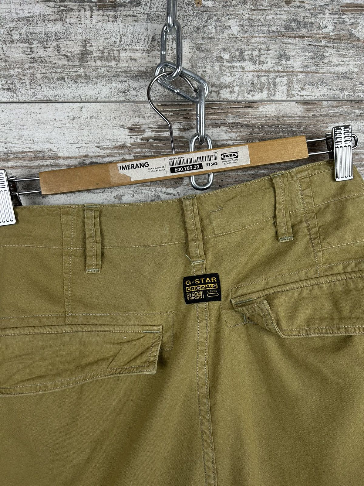 G-Star × Vintage Mens Vintage G Star Raw Rovic BELT loose cargo pants y2k Size US 33 - 17 Thumbnail