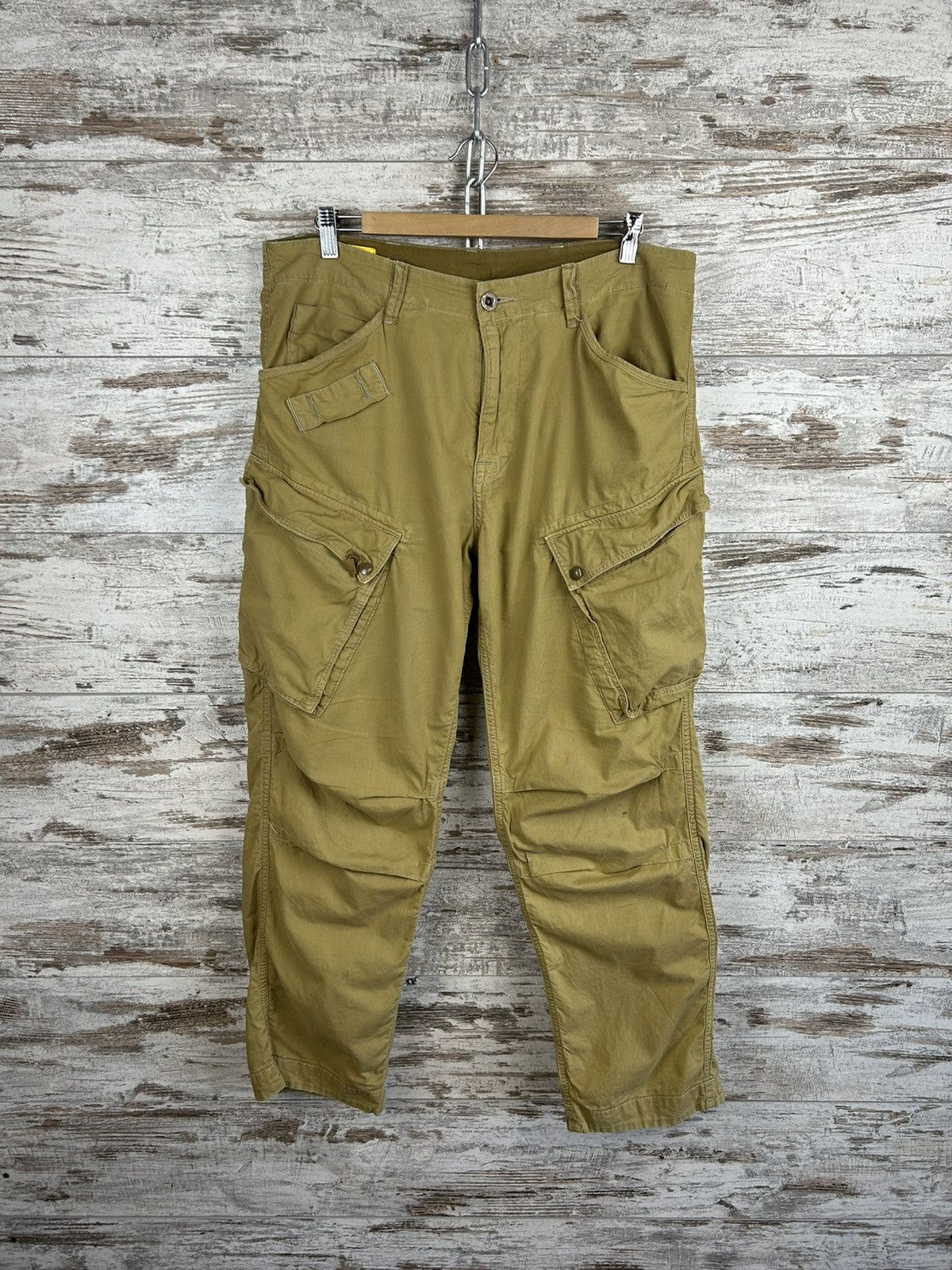 G-Star Mens Vintage G Star Raw Rovic BELT loose cargo pants y2k Size US 33 - 2 Thumbnail