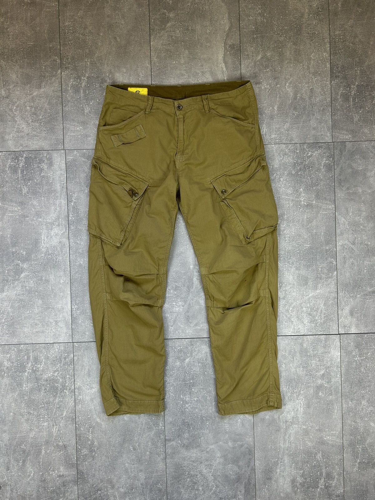 G-Star × Vintage Mens Vintage G Star Raw Rovic BELT loose cargo pants y2k Size US 33 - 1 Thumbnail