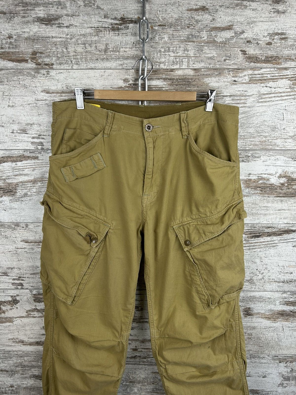G-Star Mens Vintage G Star Raw Rovic BELT loose cargo pants y2k Size US 33 - 3 Thumbnail