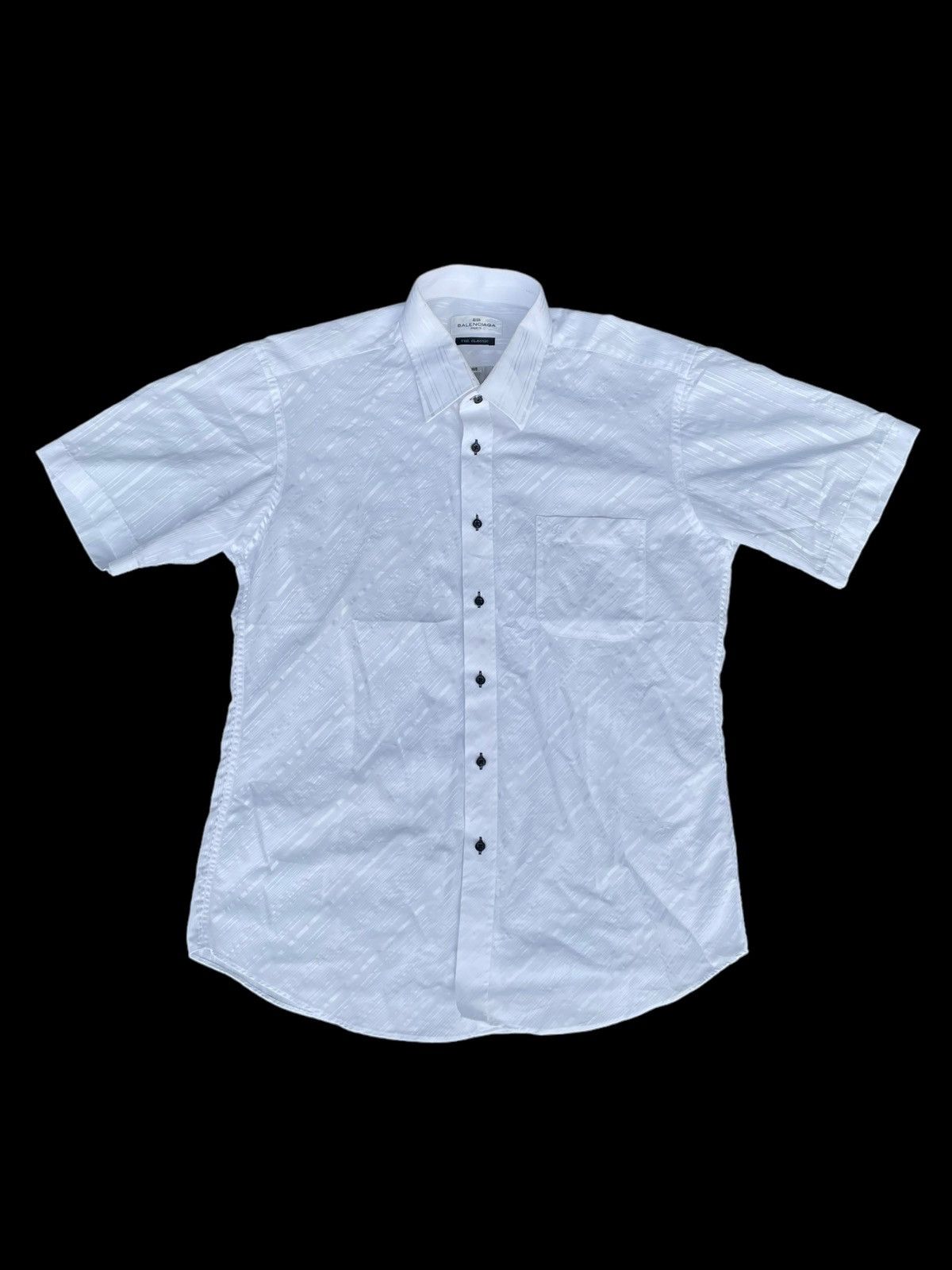 VTG Balenciaga The Classic White Stripes Button Down Shirt