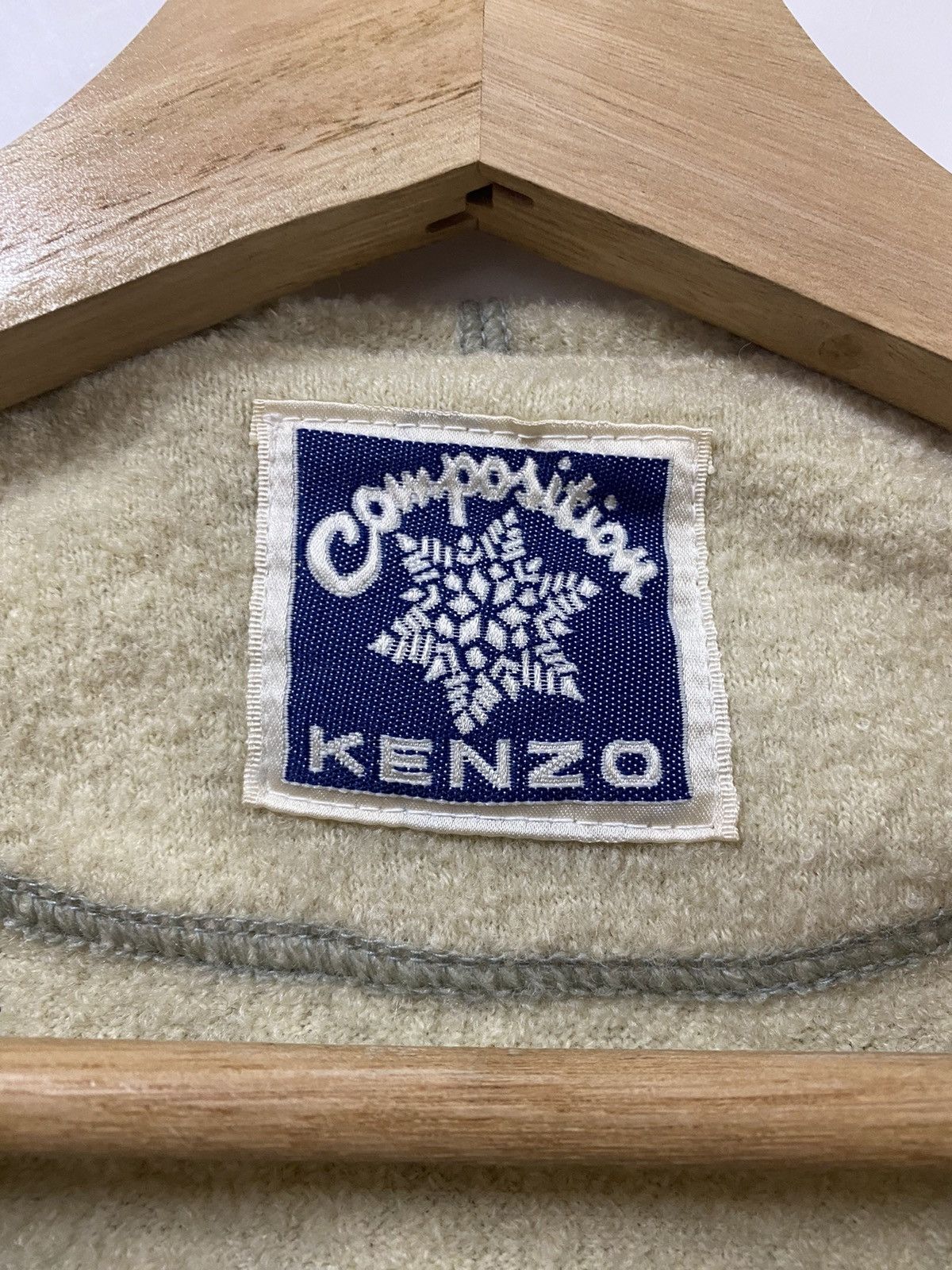 Kenzo × Vintage Vtg🔥Composition Kenzo Sailor Style Neck Crop Jacket Size M / US 6-8 / IT 42-44 - 14 Thumbnail