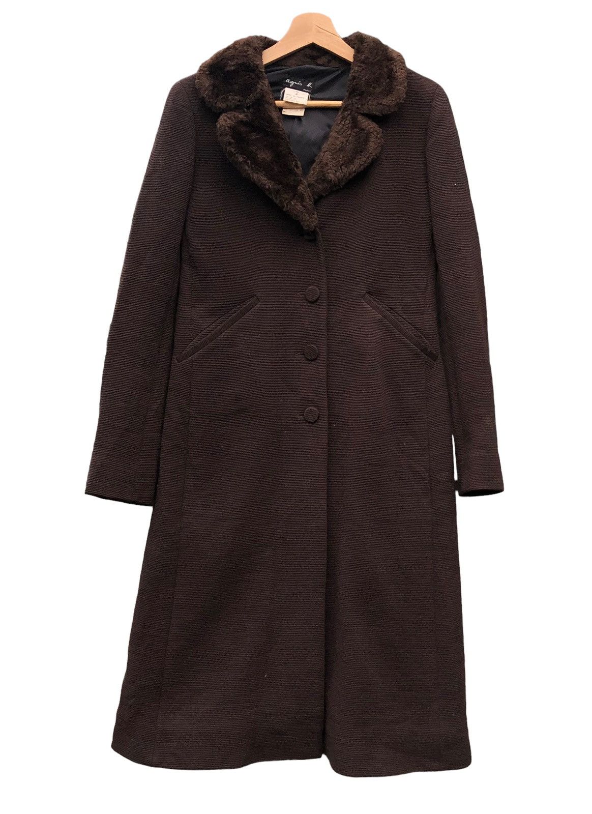 Agnes B wool sherpa long coats