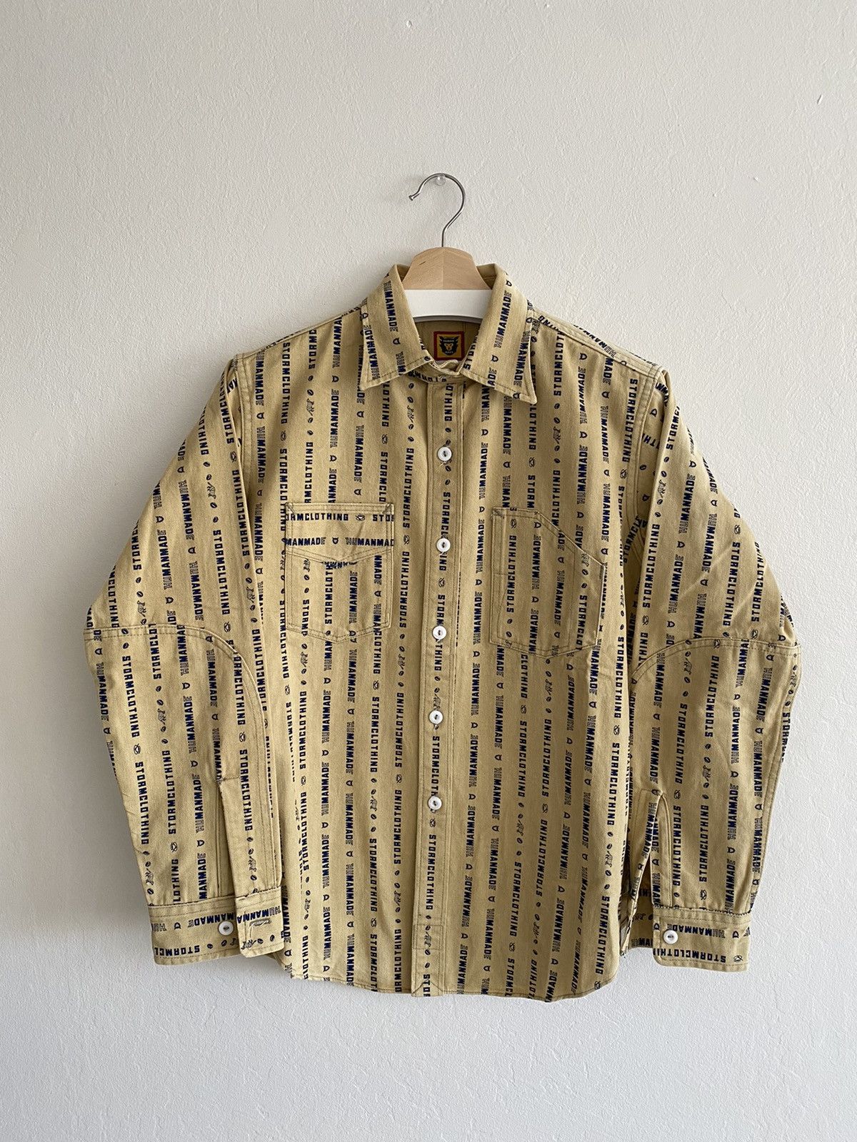 2012 HUMAN MADE x POST OVERALLS HM STRIPE SHIRT