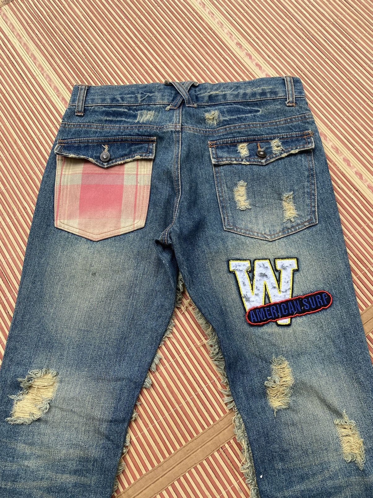 If Six Was Nine Lust X Daisy Distressed Patchwork Pant Size US 31 - 7 Thumbnail
