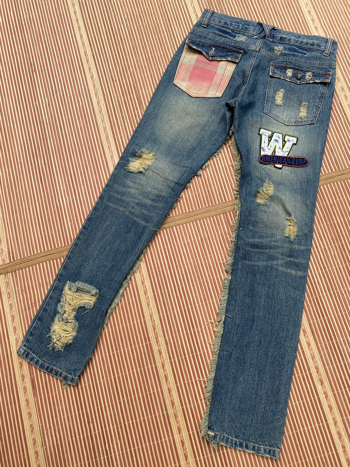 If Six Was Nine Lust X Daisy Distressed Patchwork Pant Size US 31 - 2 Thumbnail