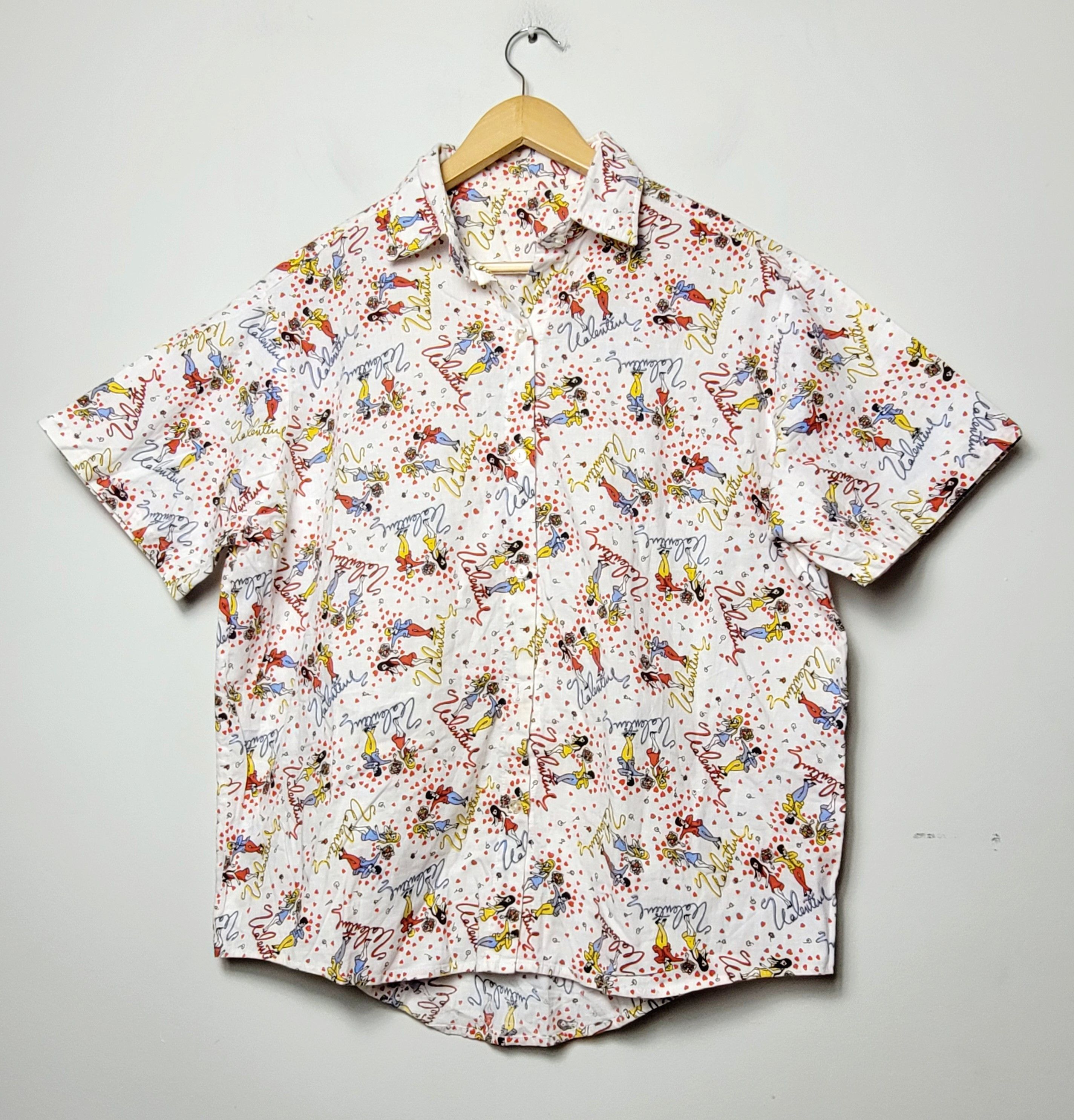 Japanese Brand × Vintage vintage valentines print art shirt Size US M / EU 48-50 / 2 - 2 Thumbnail