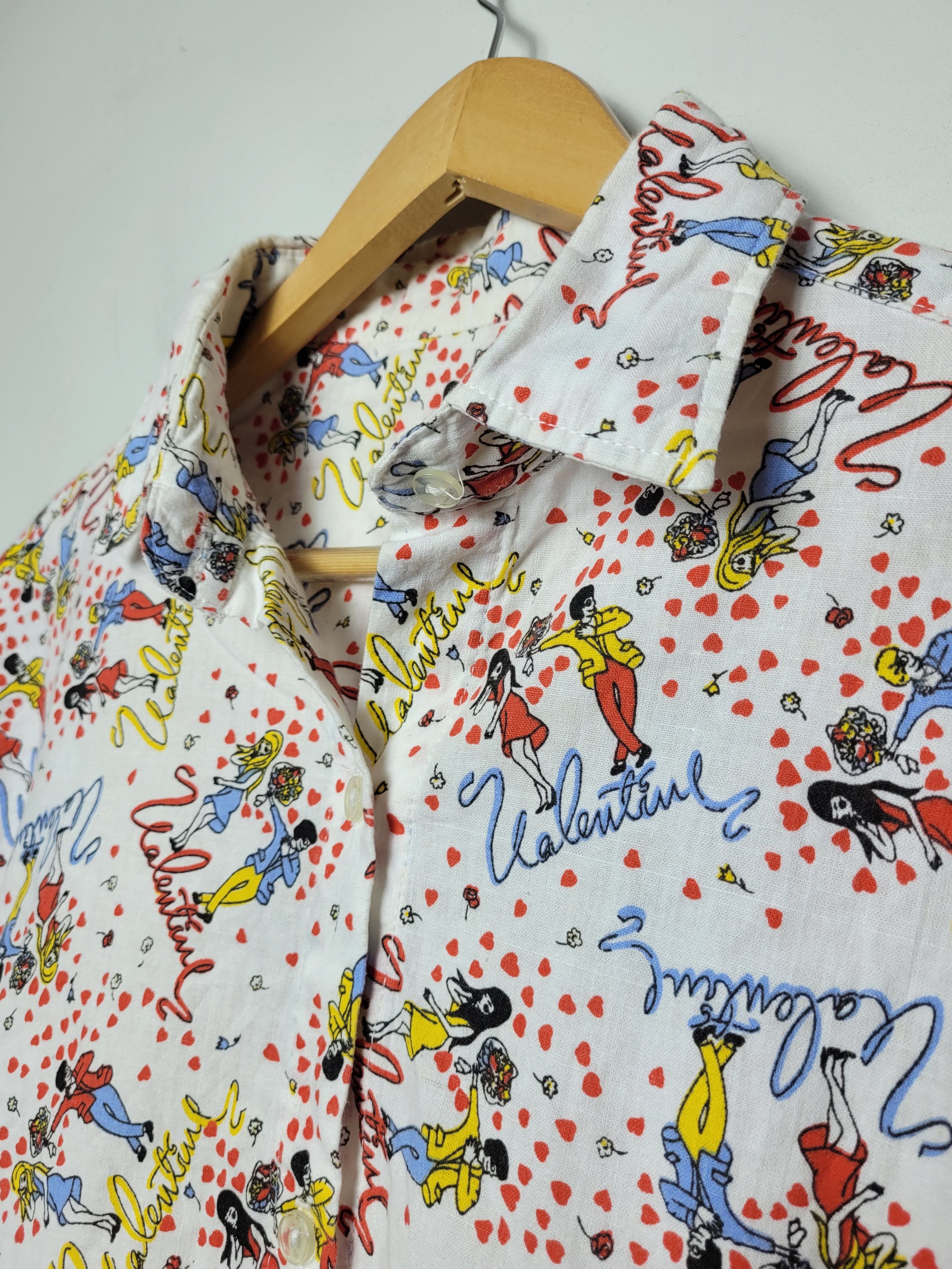 Japanese Brand × Vintage vintage valentines print art shirt Size US M / EU 48-50 / 2 - 3 Thumbnail