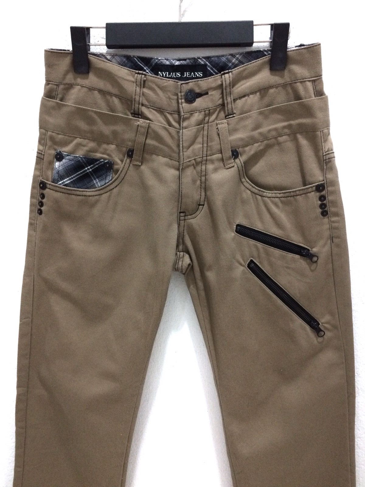 Japanese Brand japanese Brand NYLAUS Jeans MultiZipper Trousers Casual Pant Size US 29 - 2 Thumbnail