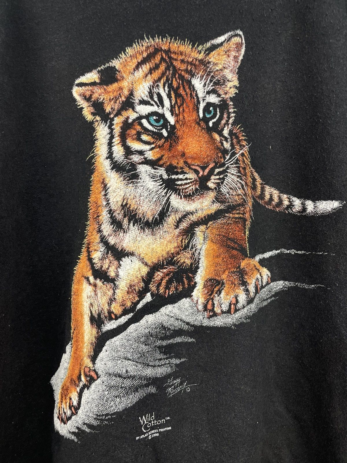 Habitat Vintage 90s tiger photo sweatshirt Size US L / EU 52-54 / 3 - 4 Thumbnail