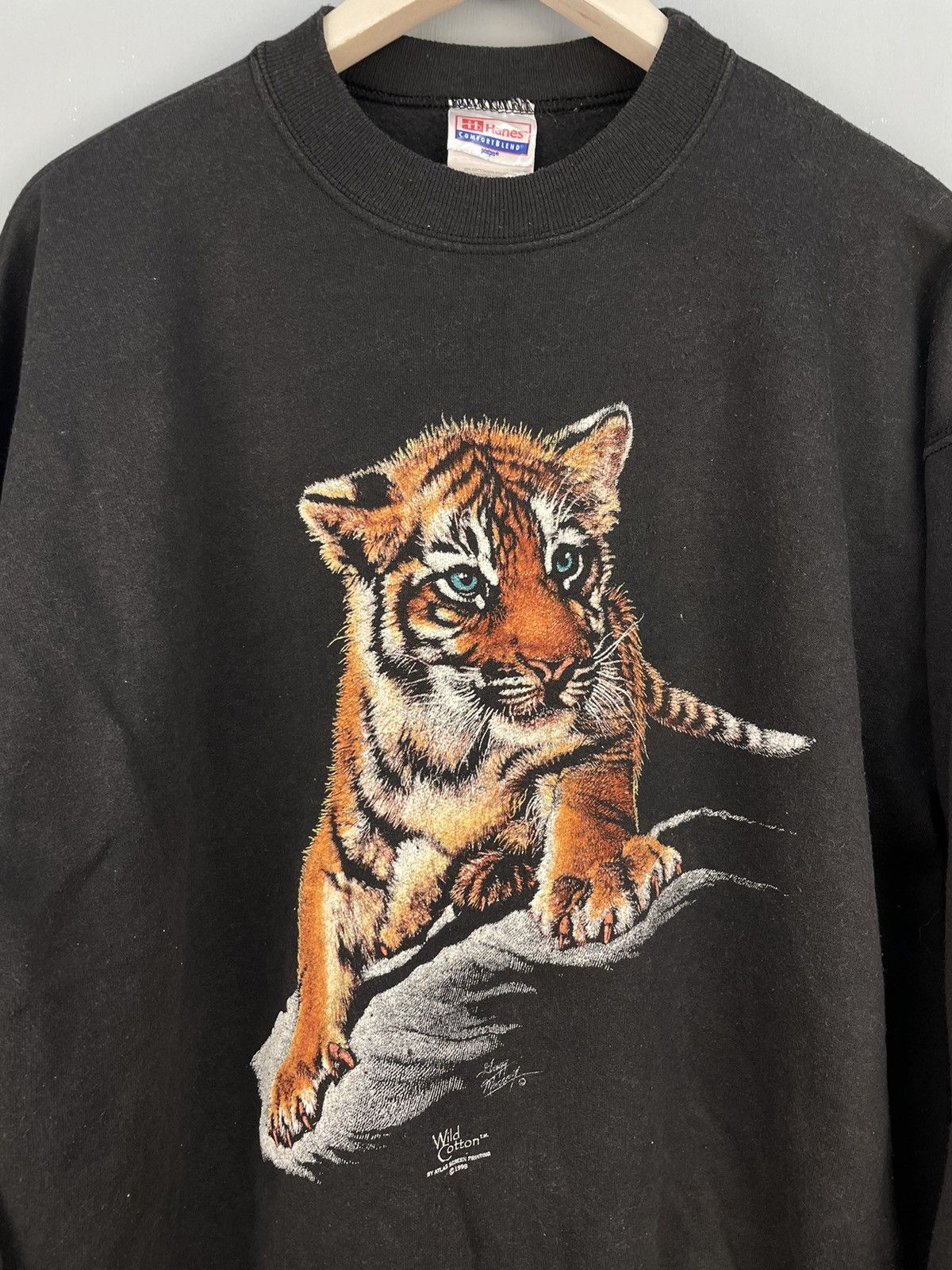 Habitat Vintage 90s tiger photo sweatshirt Size US L / EU 52-54 / 3 - 3 Thumbnail