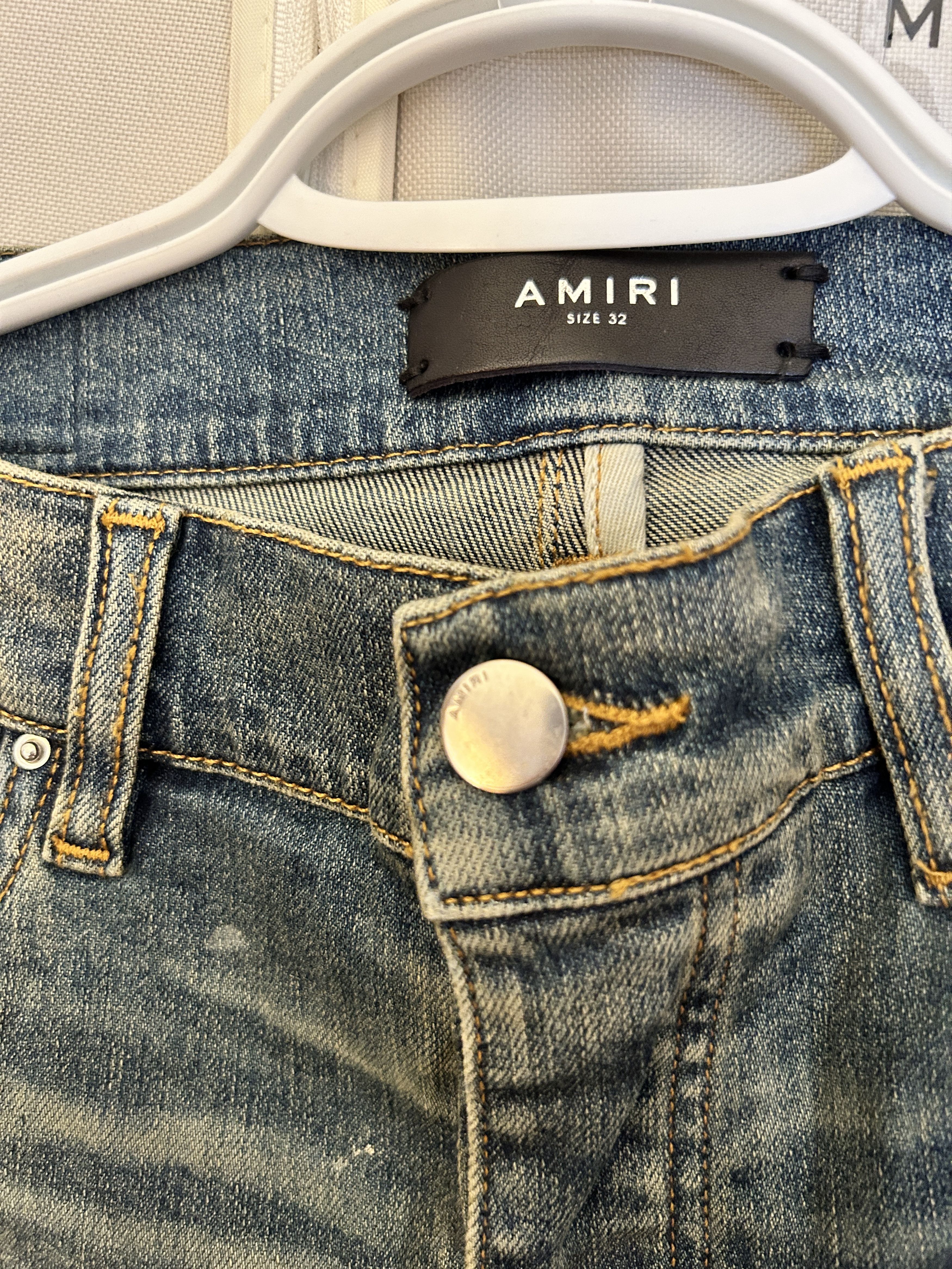 Amiri amiri Clay Indigo & Leopard 'MX1' Jeans Size US 32 / EU 48 - 5 Thumbnail