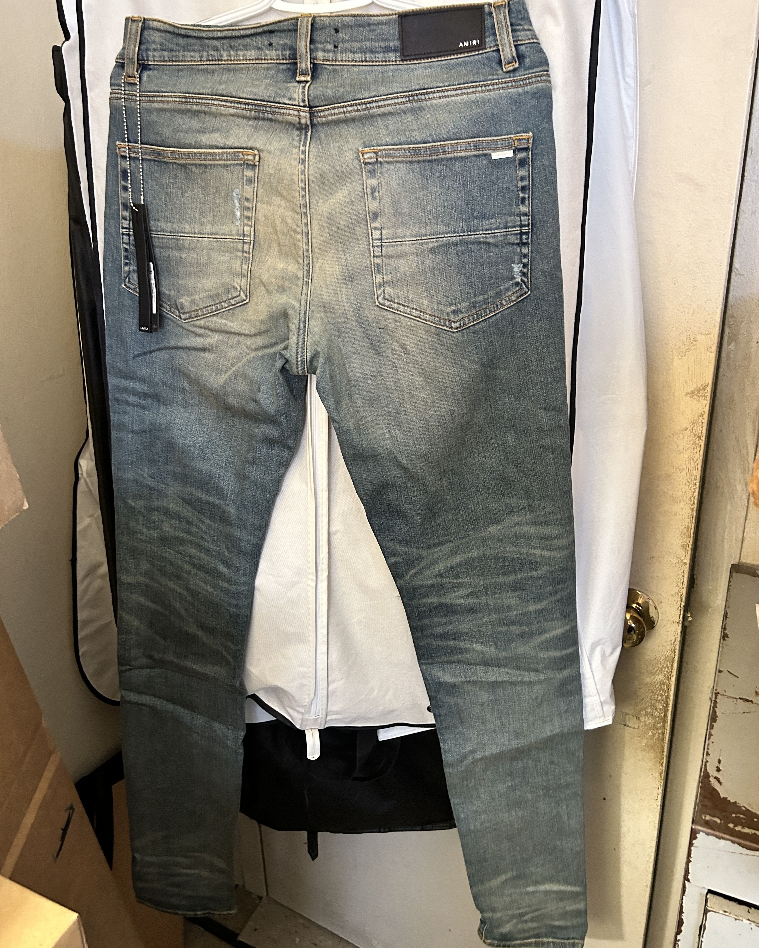 Amiri amiri Clay Indigo & Leopard 'MX1' Jeans Size US 32 / EU 48 - 6 Thumbnail