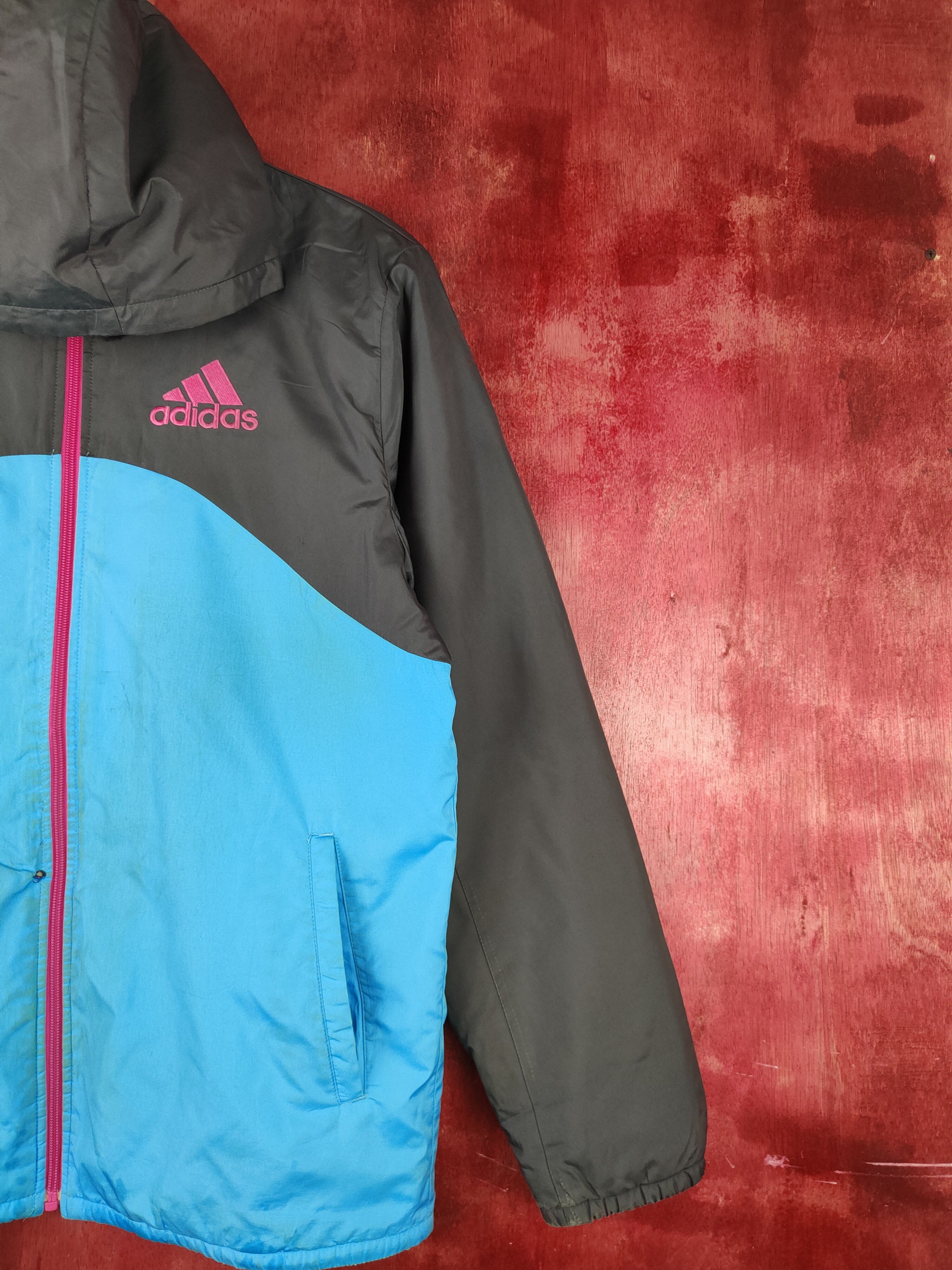 Adidas Adidas Blue/Gray Hoodie Sweater windbreaker #S812 Size US M / EU 48-50 / 2 - 8 Thumbnail