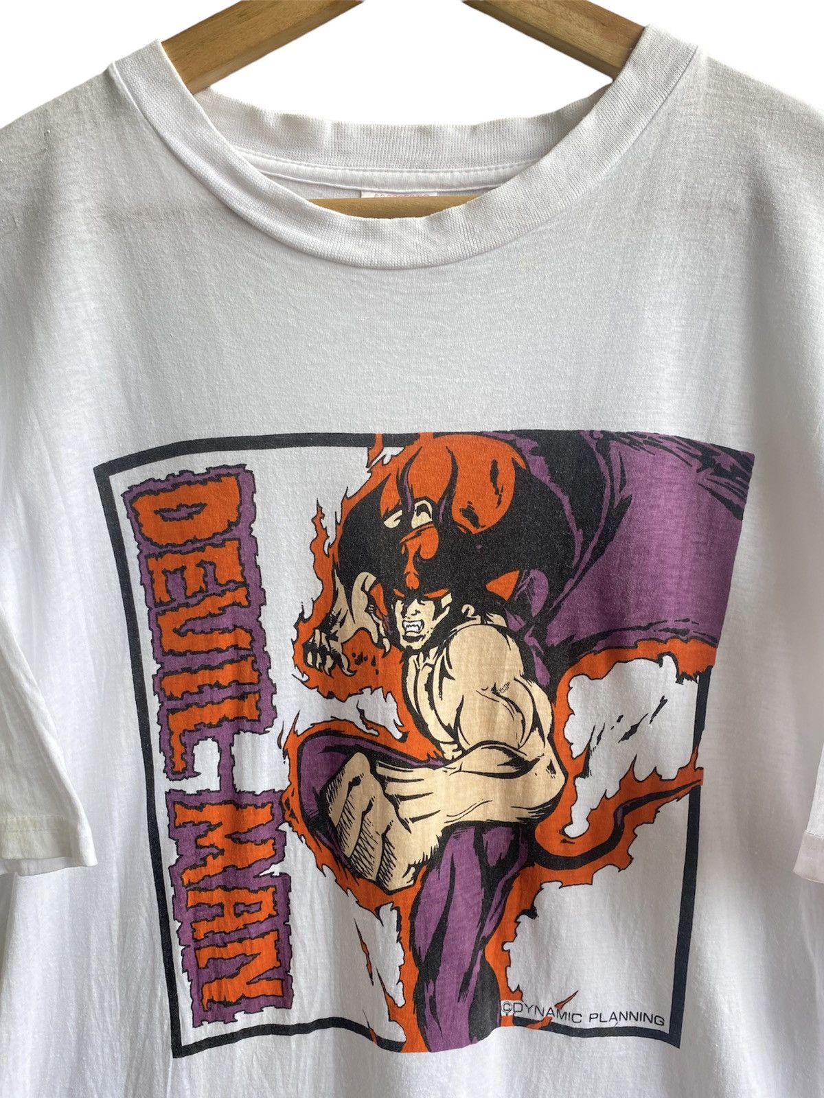 image of Anima x Vintage Devilman Anime Tee in White, Men's (Size Medium)