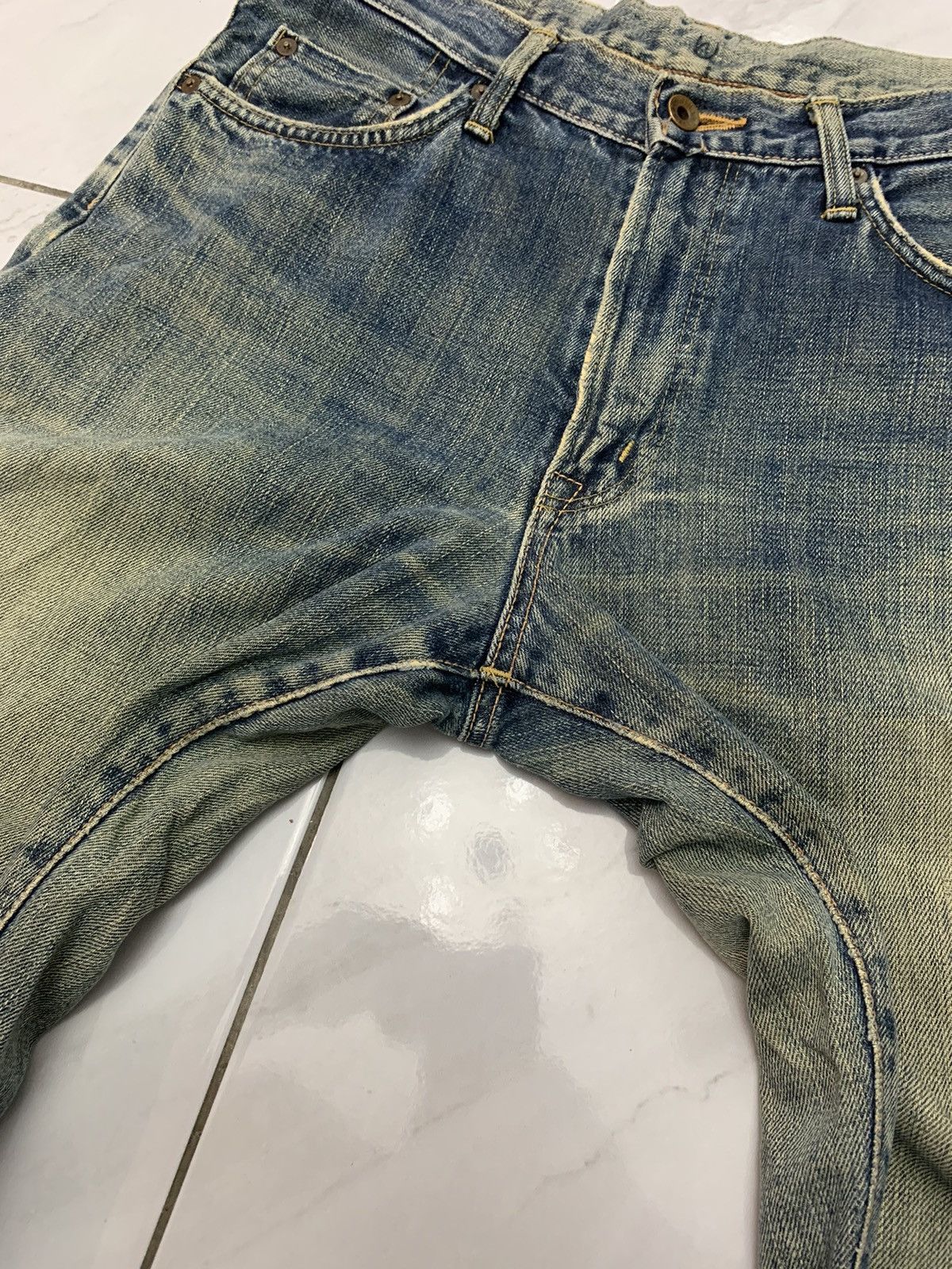 Edwin Vintage Edwin 505xx selvedge denim pant distressed Size US 32 / EU 48 - 8 Thumbnail