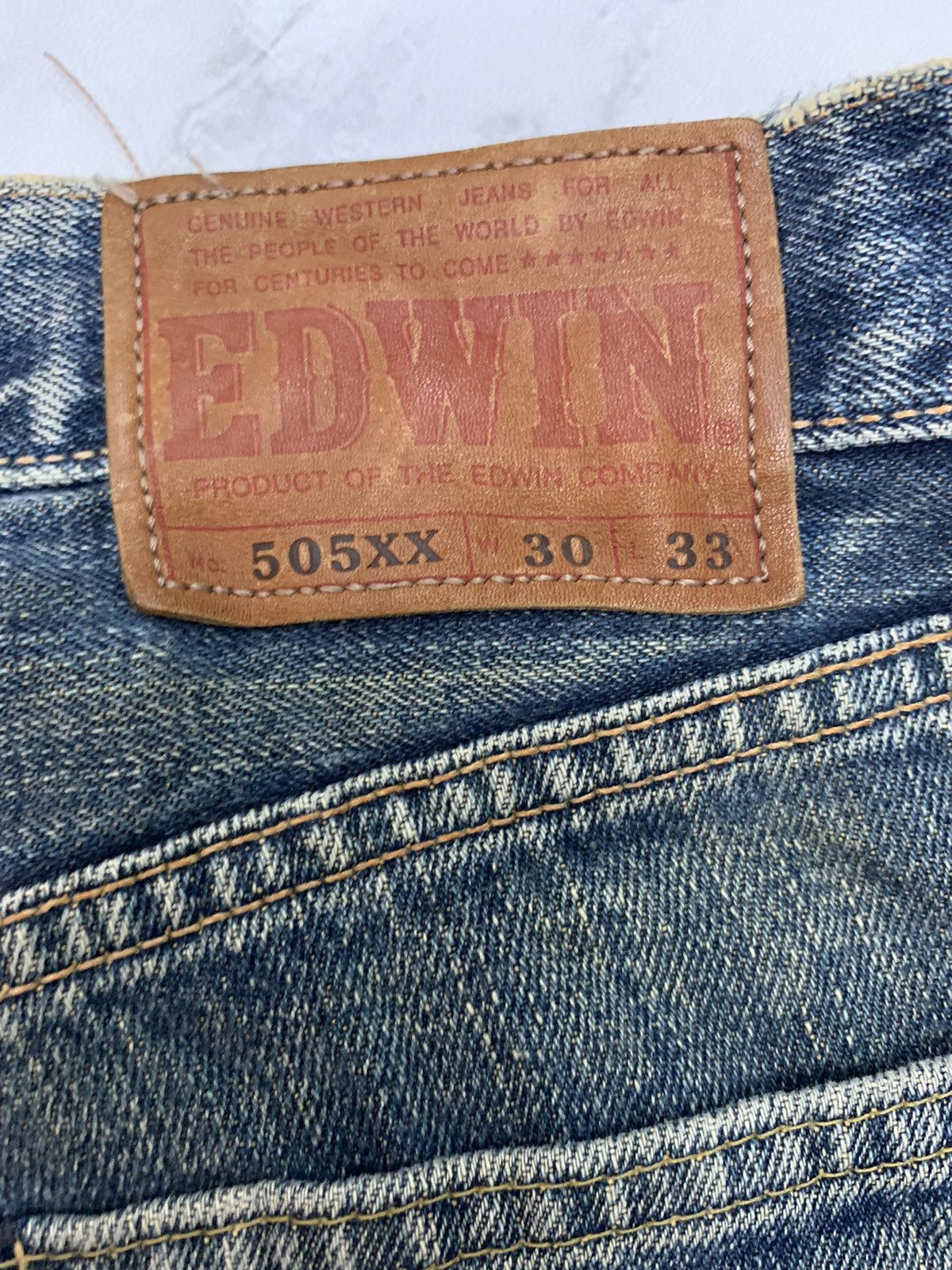 Edwin Vintage Edwin 505xx selvedge denim pant distressed Size US 32 / EU 48 - 11 Thumbnail