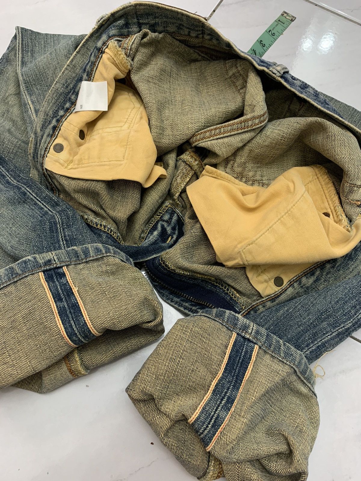 Edwin Vintage Edwin 505xx selvedge denim pant distressed Size US 32 / EU 48 - 1 Thumbnail