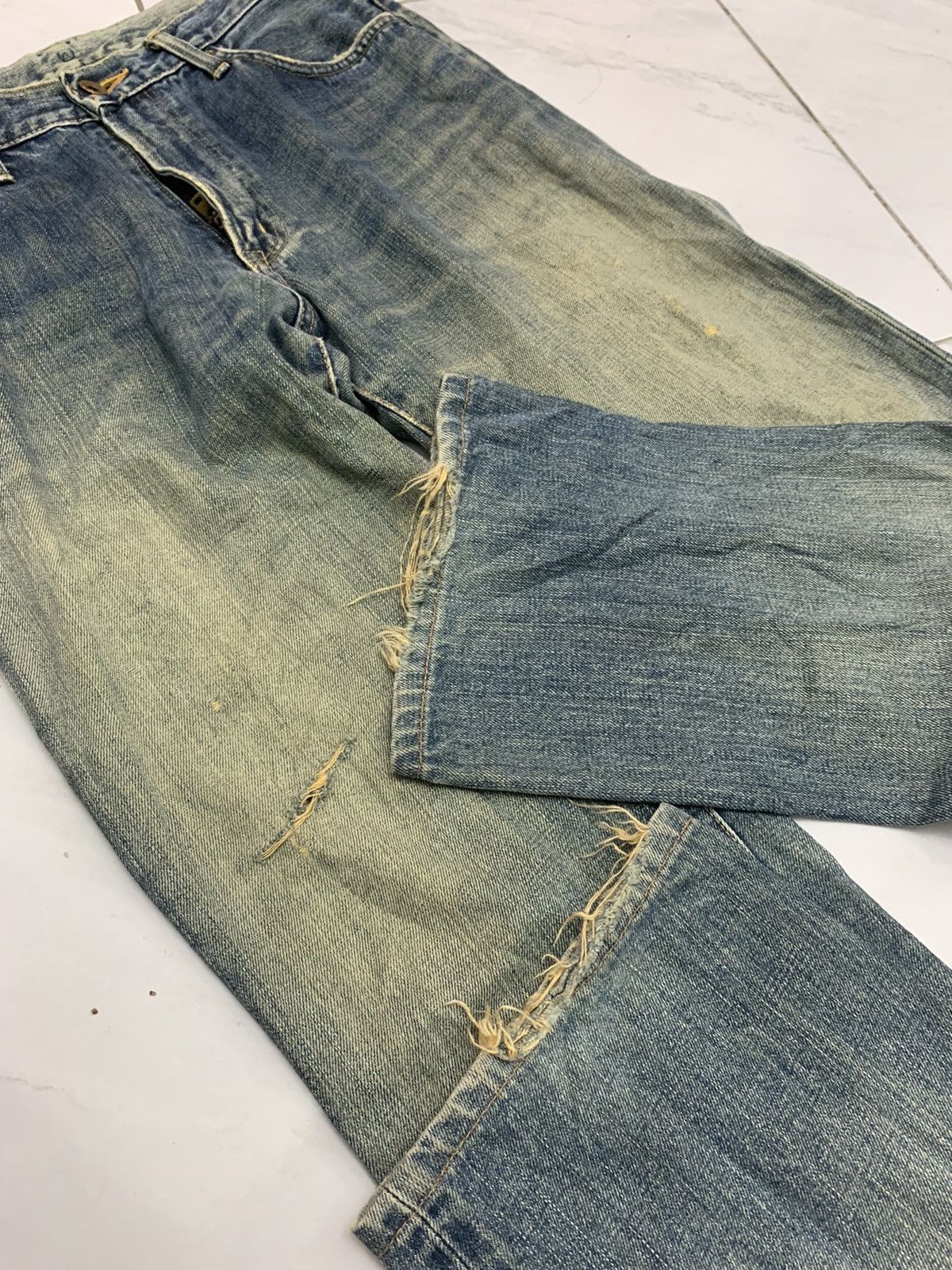 Edwin Vintage Edwin 505xx selvedge denim pant distressed Size US 32 / EU 48 - 14 Thumbnail