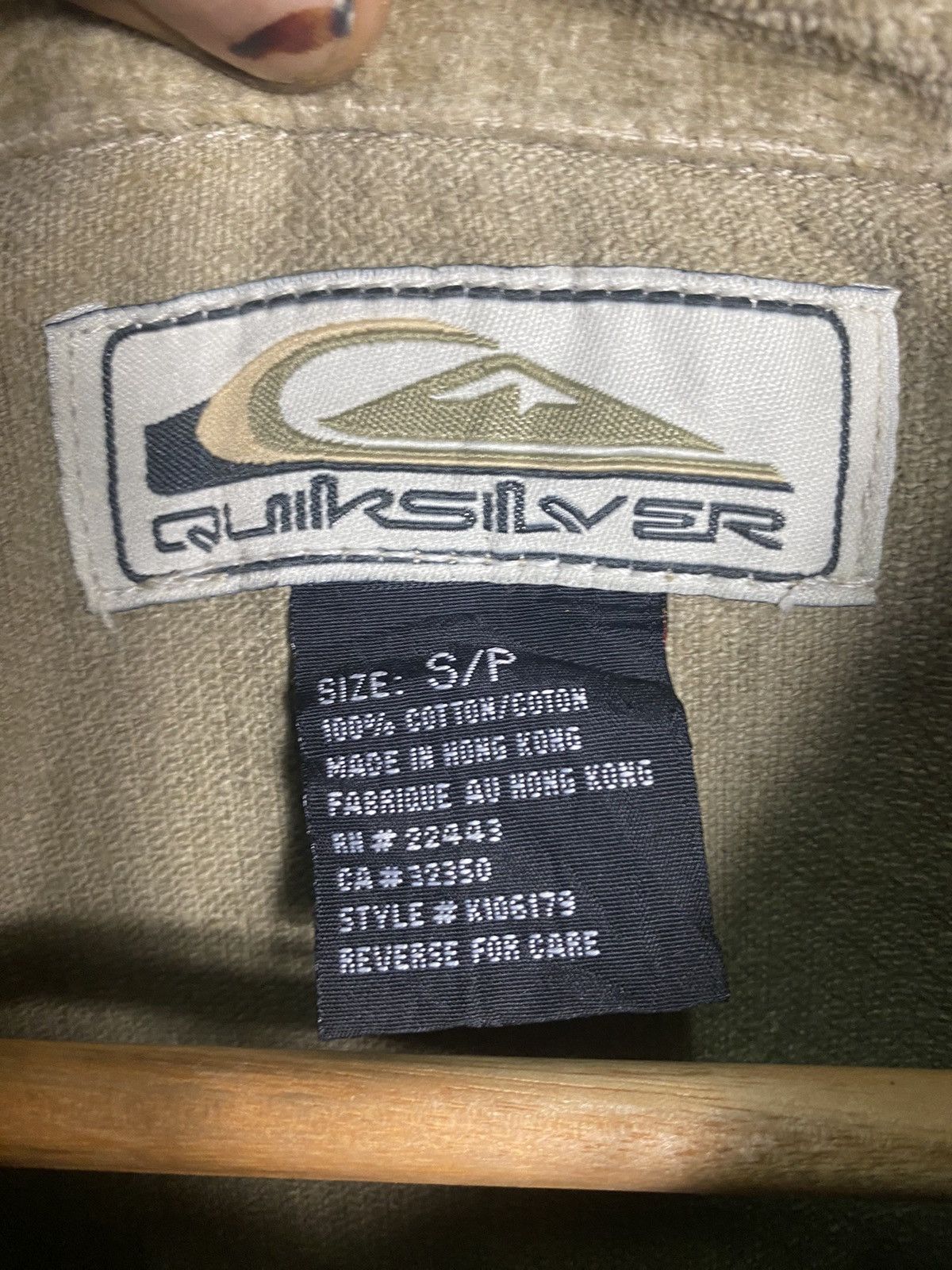 Quiksilver Vintage QUIKSILVER QORDOROY ZIPPER UP Size US S / EU 44-46 / 1 - 3 Thumbnail