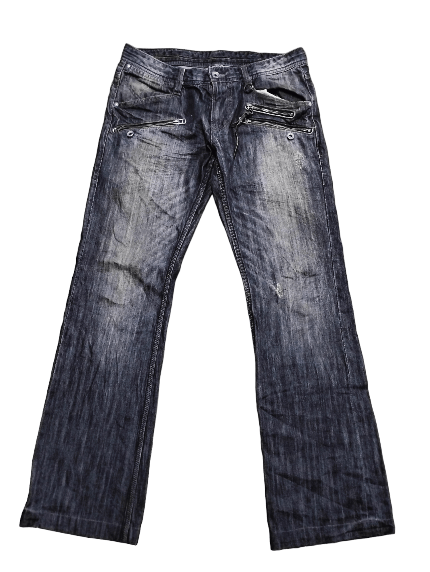 If Six Was Nine × Japanese Brand × Matsuda Japanese Nicole For Men Multi Pocket Denim Pants Distressed Size US 32 / EU 48 - 1 Thumbnail
