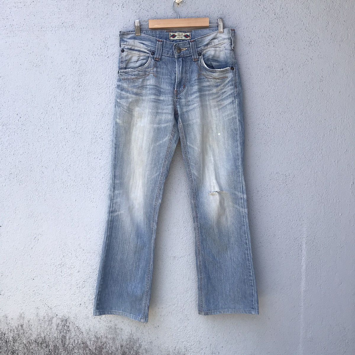 Edwin Vintage Edwin Distressed Blue Wash Jeans Size US 31 - 1 Thumbnail