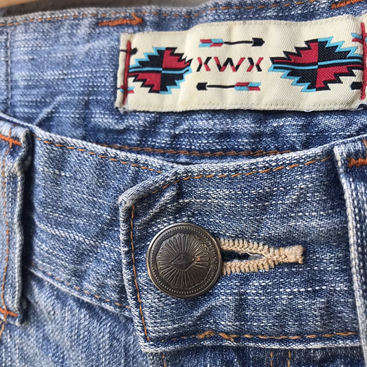 Edwin Vintage Edwin Distressed Blue Wash Jeans Size US 31 - 7 Thumbnail