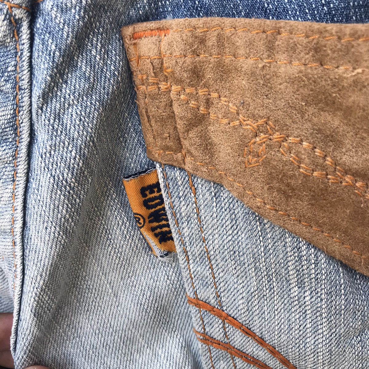 Edwin Vintage Edwin Distressed Blue Wash Jeans Size US 31 - 16 Thumbnail