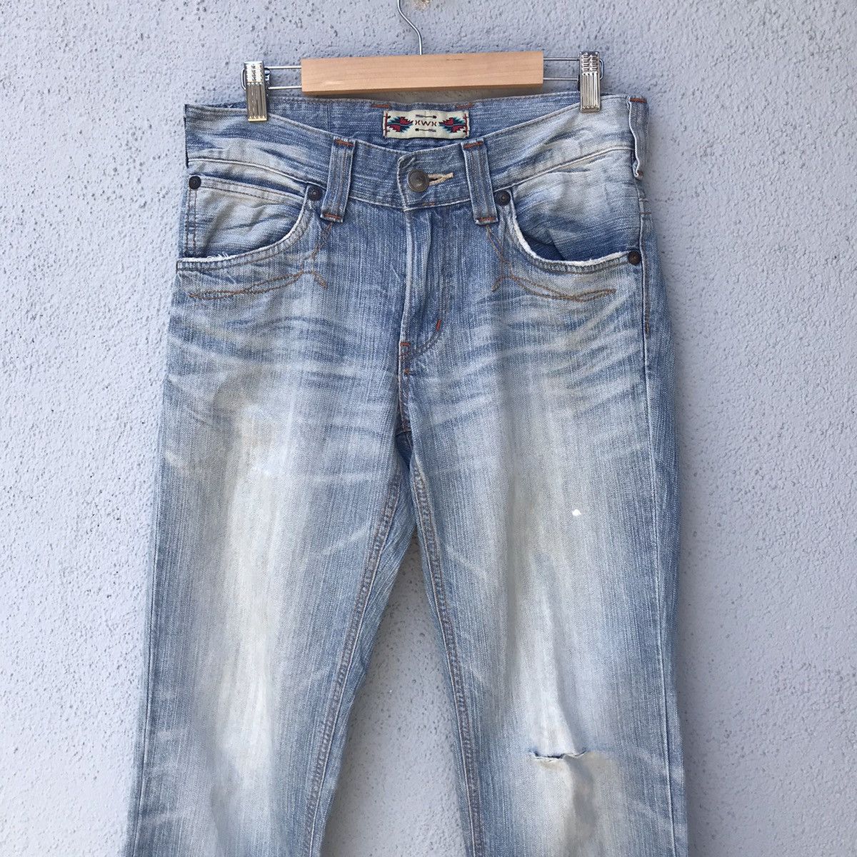 Edwin Vintage Edwin Distressed Blue Wash Jeans Size US 31 - 2 Thumbnail