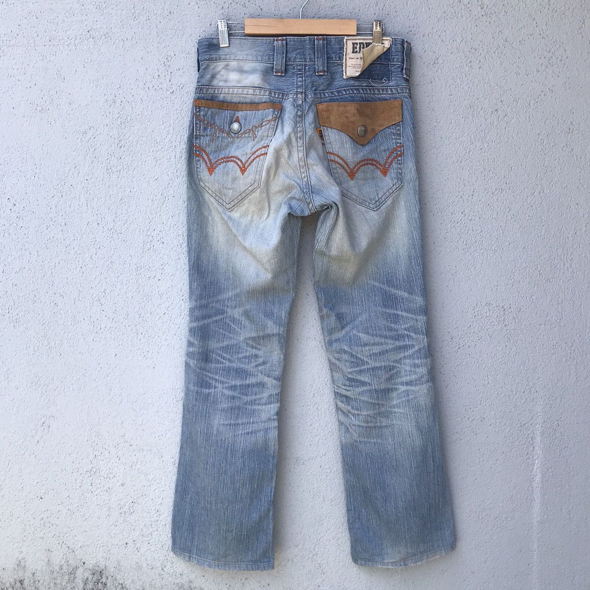 Edwin Vintage Edwin Distressed Blue Wash Jeans Size US 31 - 17 Thumbnail