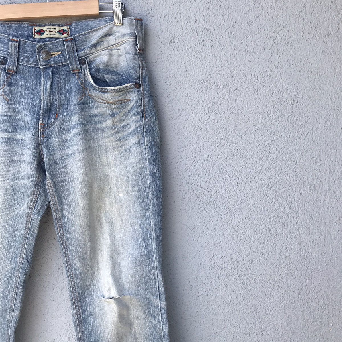 Edwin Vintage Edwin Distressed Blue Wash Jeans Size US 31 - 5 Thumbnail