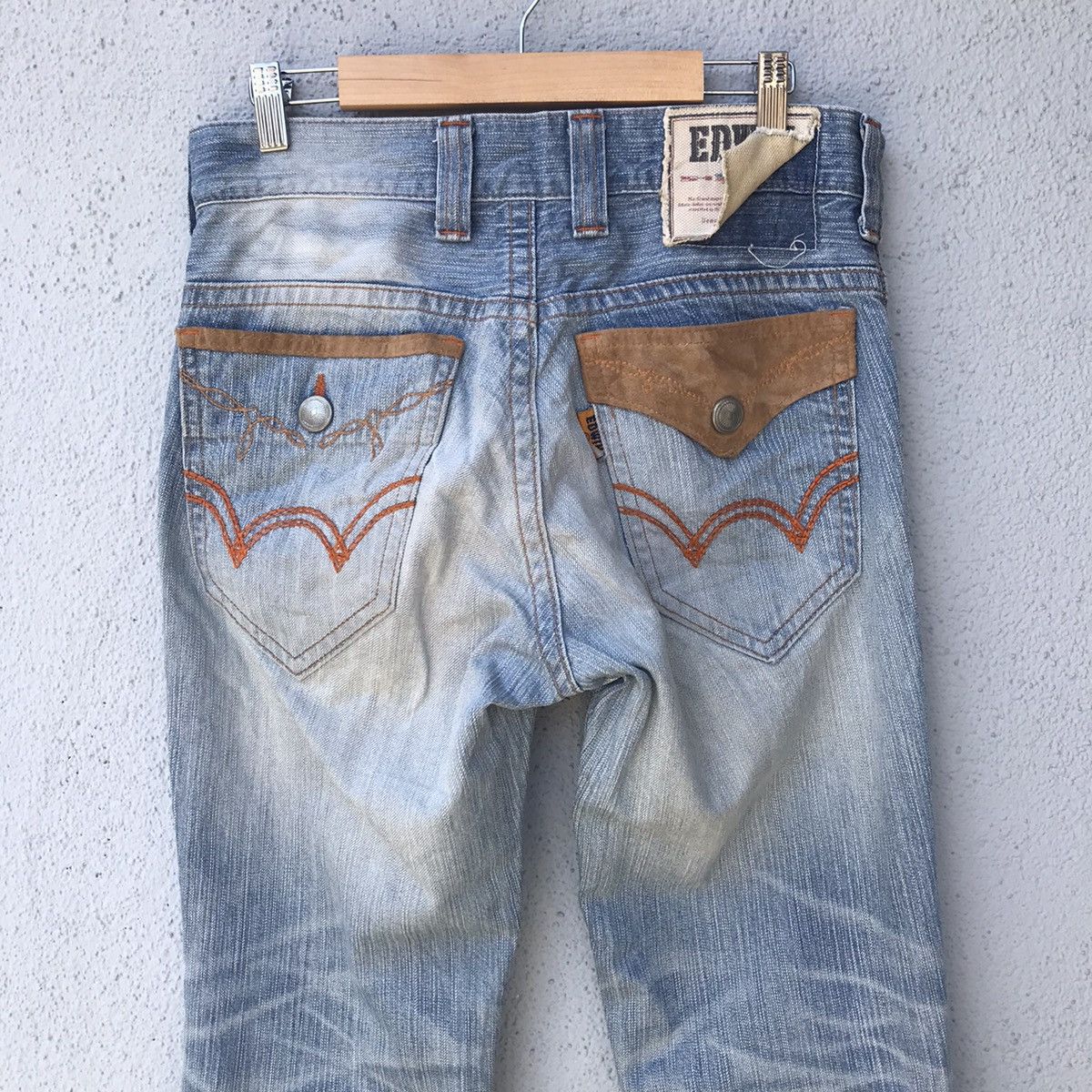 Edwin Vintage Edwin Distressed Blue Wash Jeans Size US 31 - 13 Thumbnail