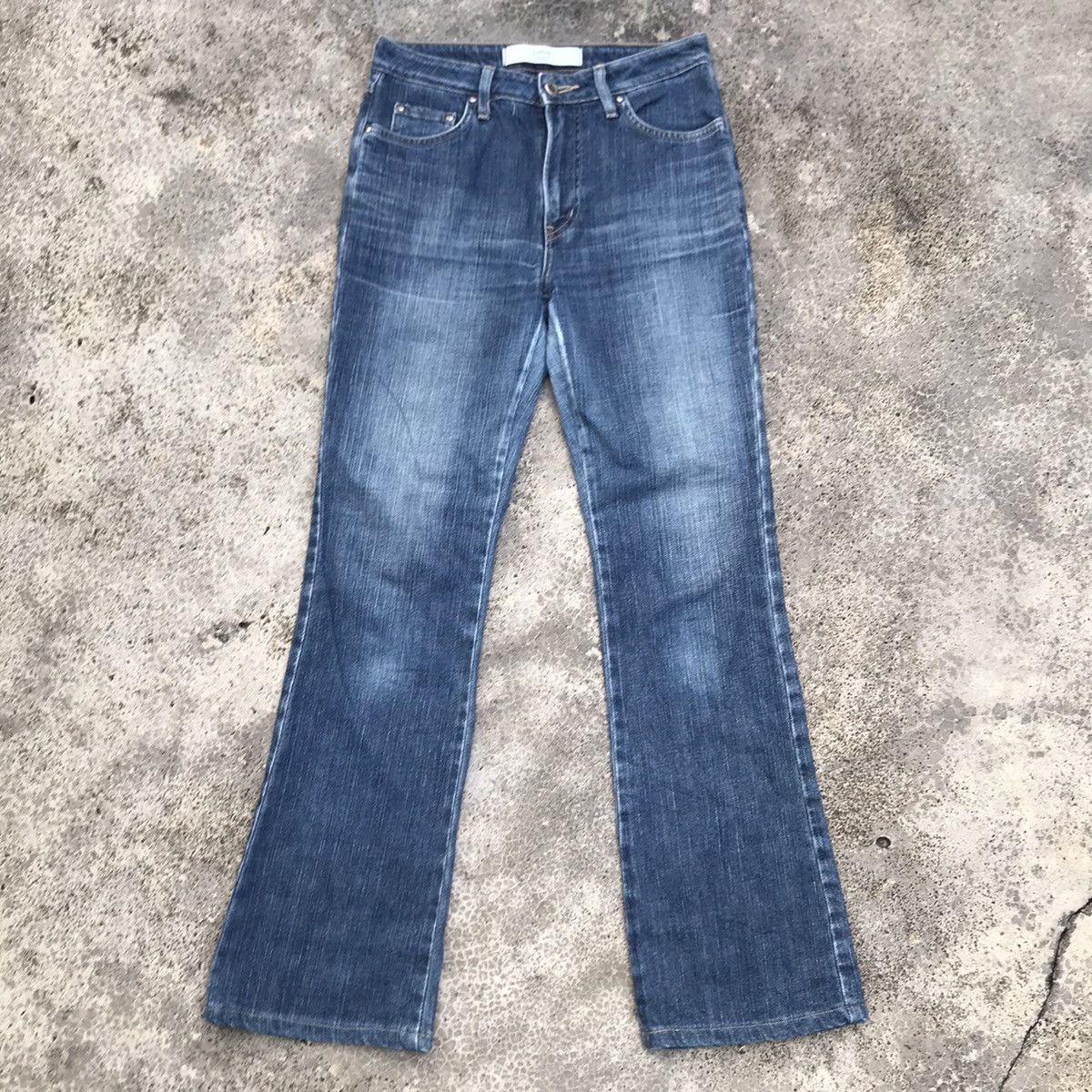 image of Edwin Denim Blue Wash Flare Jeans in Faded Blue, Men's (Size 28)