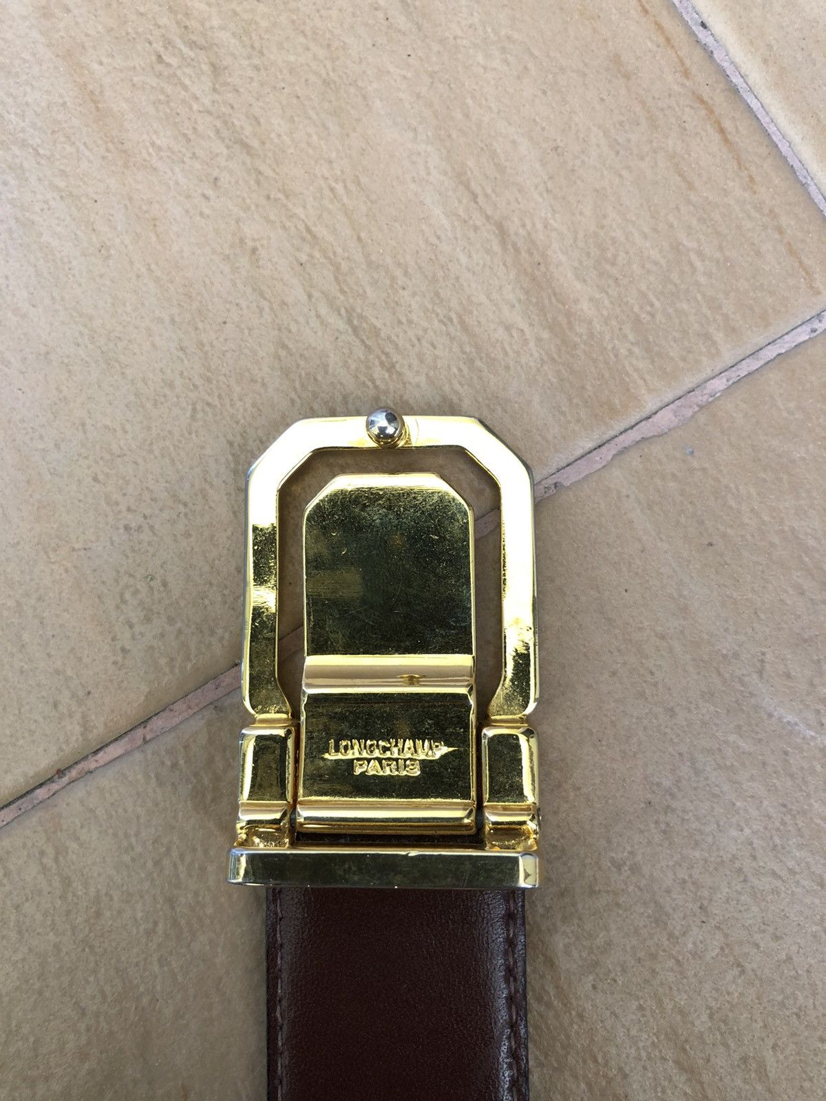 Longchamp Vintage Longchamp Big Logo Buckle Belt Size ONE SIZE - 6 Thumbnail