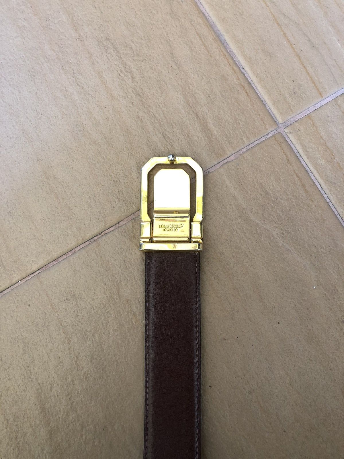Longchamp Vintage Longchamp Big Logo Buckle Belt Size ONE SIZE - 5 Thumbnail