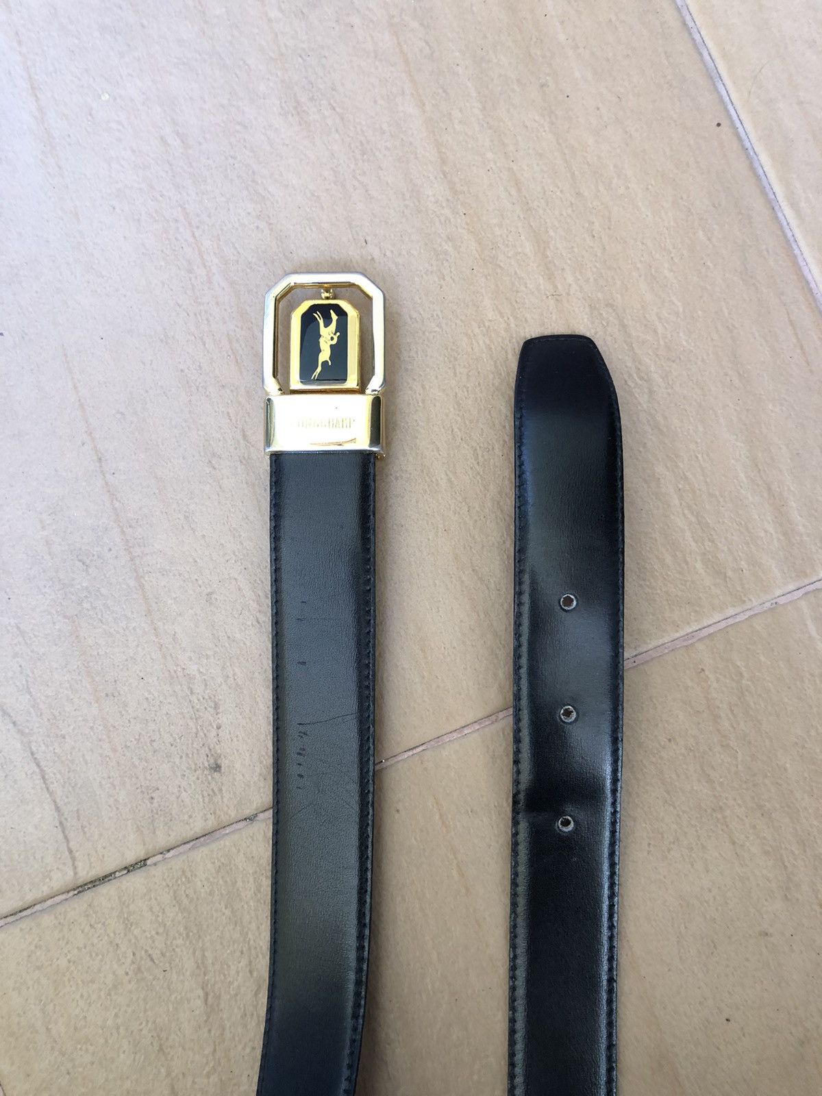 Longchamp Vintage Longchamp Big Logo Buckle Belt Size ONE SIZE - 8 Thumbnail