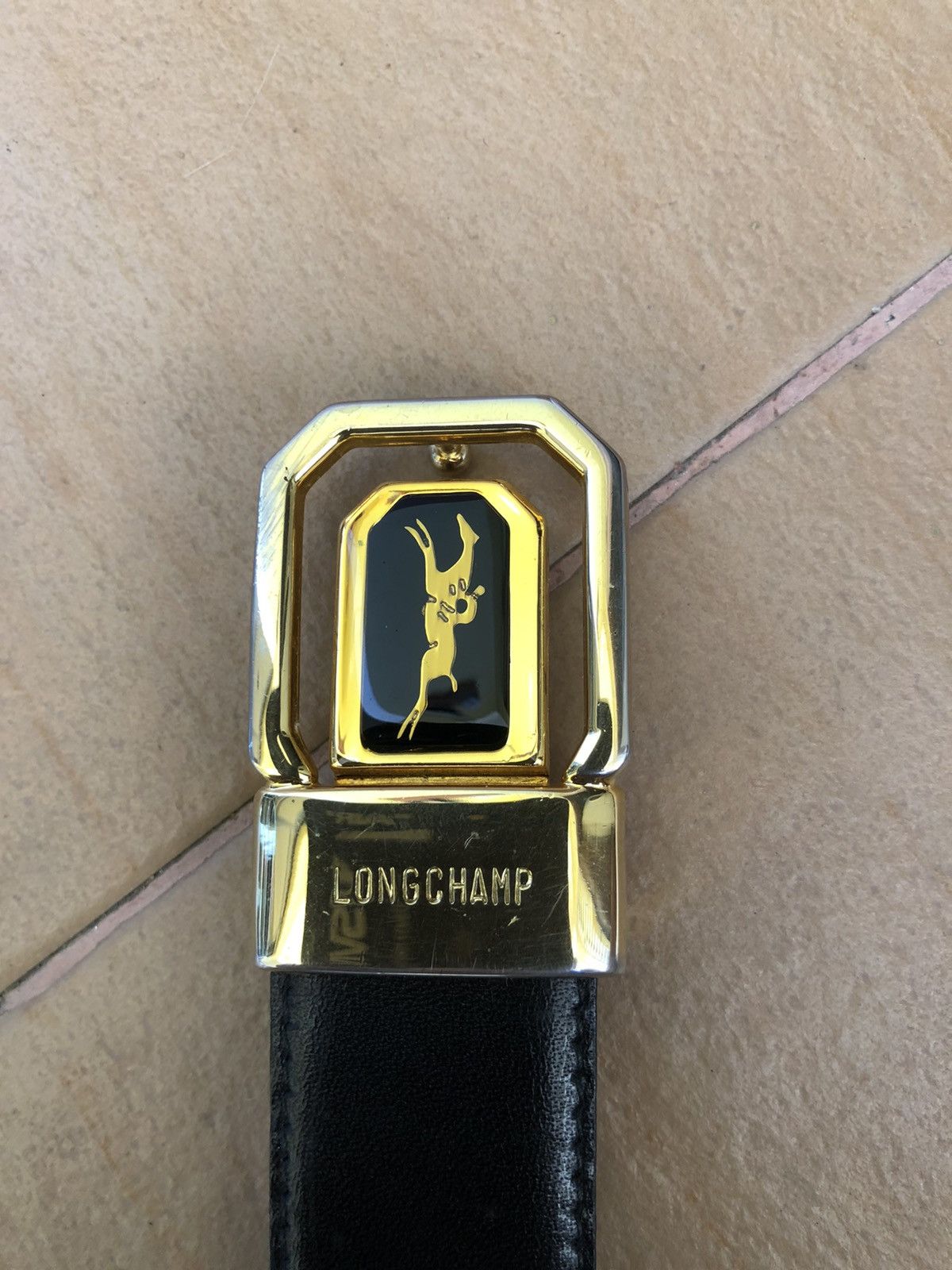 Longchamp Vintage Longchamp Big Logo Buckle Belt Size ONE SIZE - 4 Thumbnail