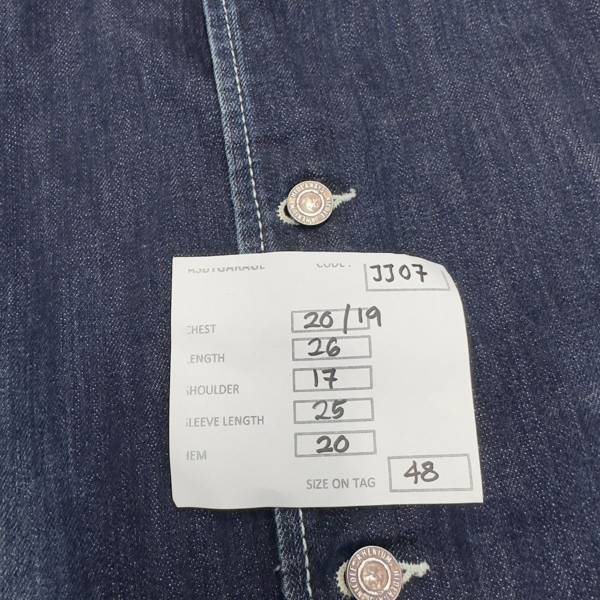 Designer × HIDEAWAYS Hideaways Indigo Denim Jacket JJ07 Size M / US 6-8 / IT 42-44 - 11 Thumbnail