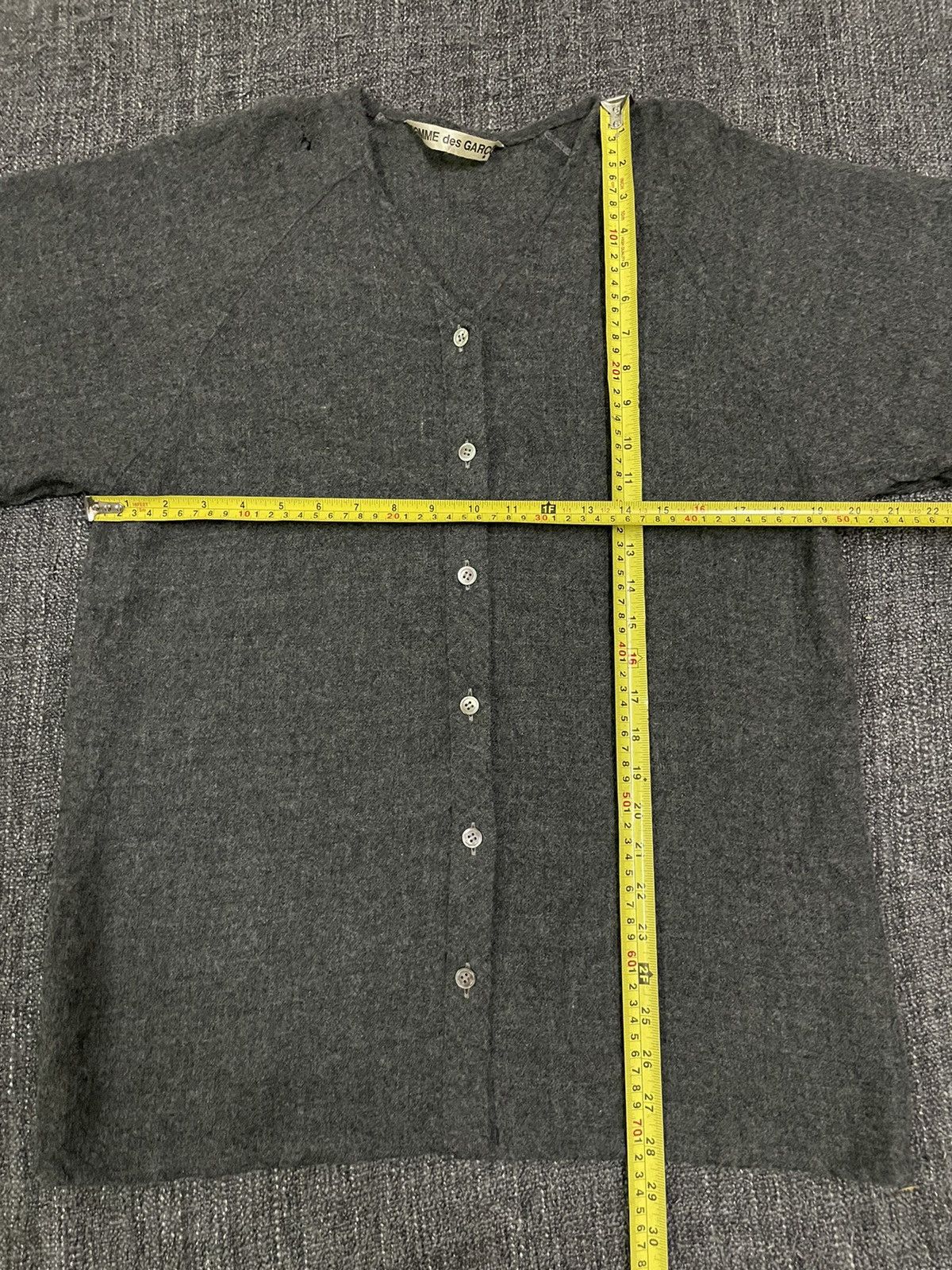 Comme des Garcons Vintage 80s COMME Des GARÇONS Wool Cardigan Size ONE SIZE - 15 Thumbnail