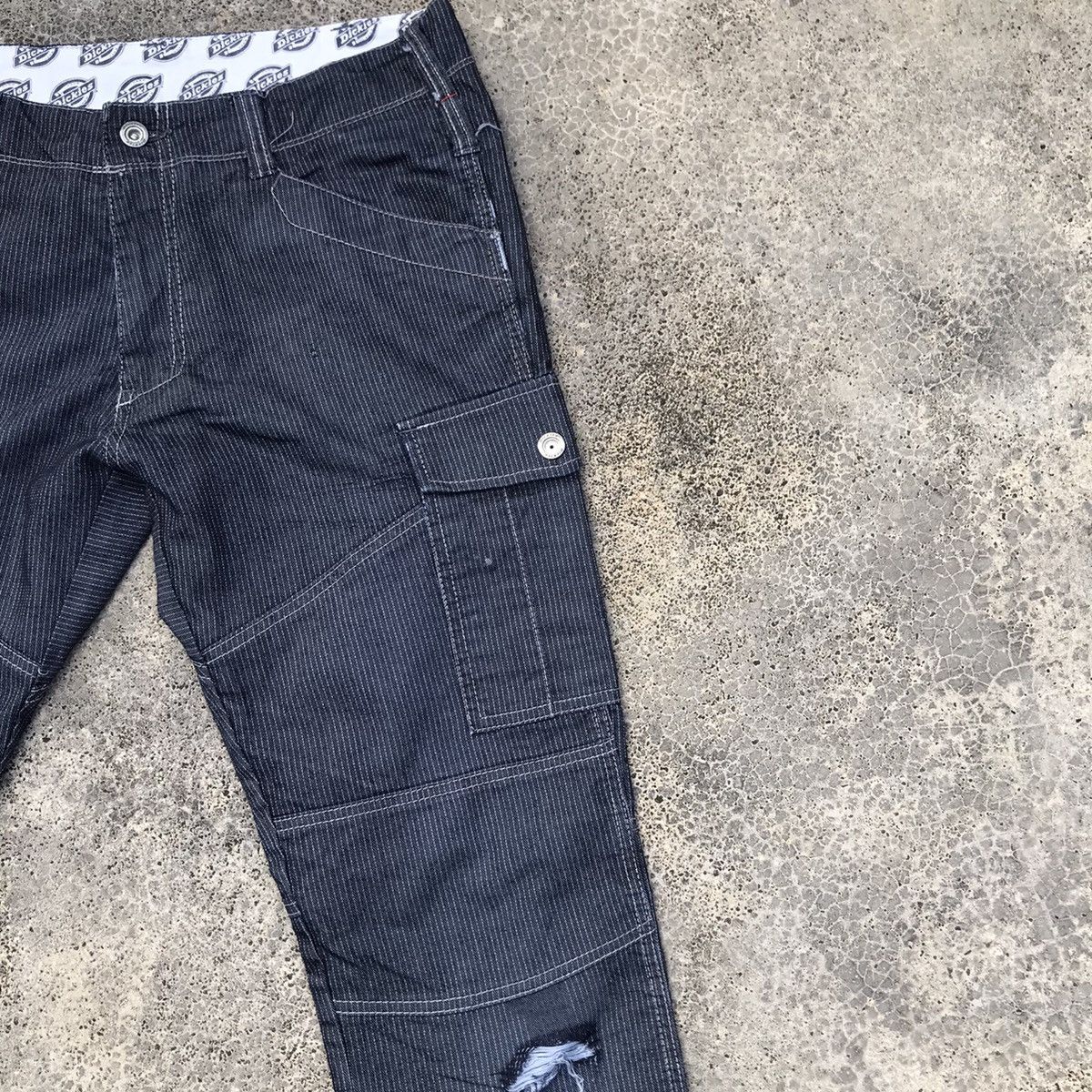 Dickies Vintage Dickies Japanese Branded Striped Cargo Pants Size US 34 / EU 50 - 5 Thumbnail