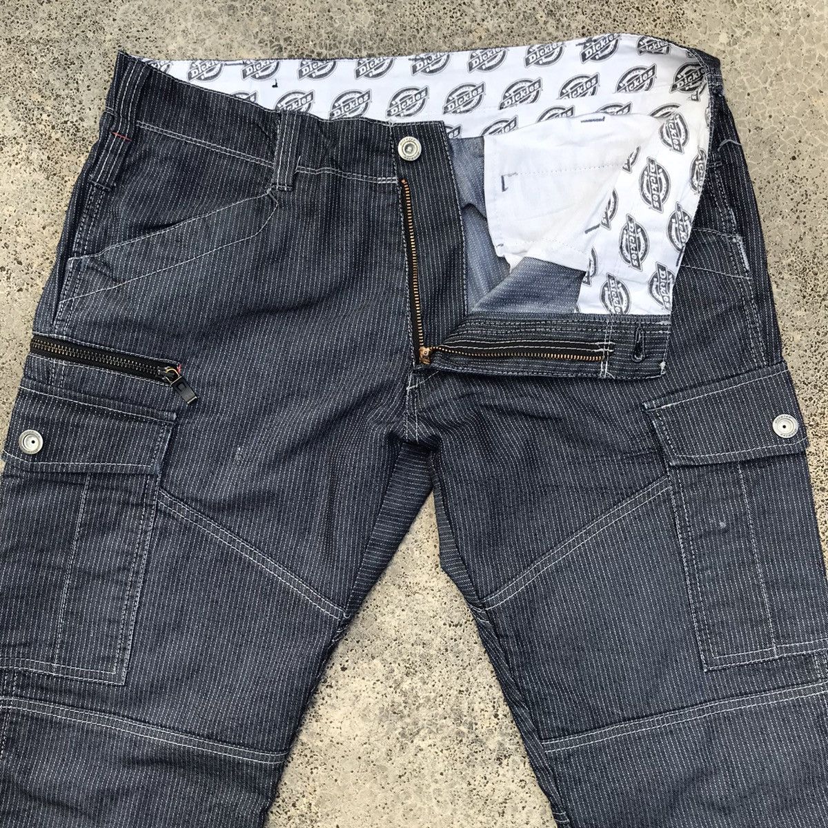Dickies Vintage Dickies Japanese Branded Striped Cargo Pants Size US 34 / EU 50 - 11 Thumbnail