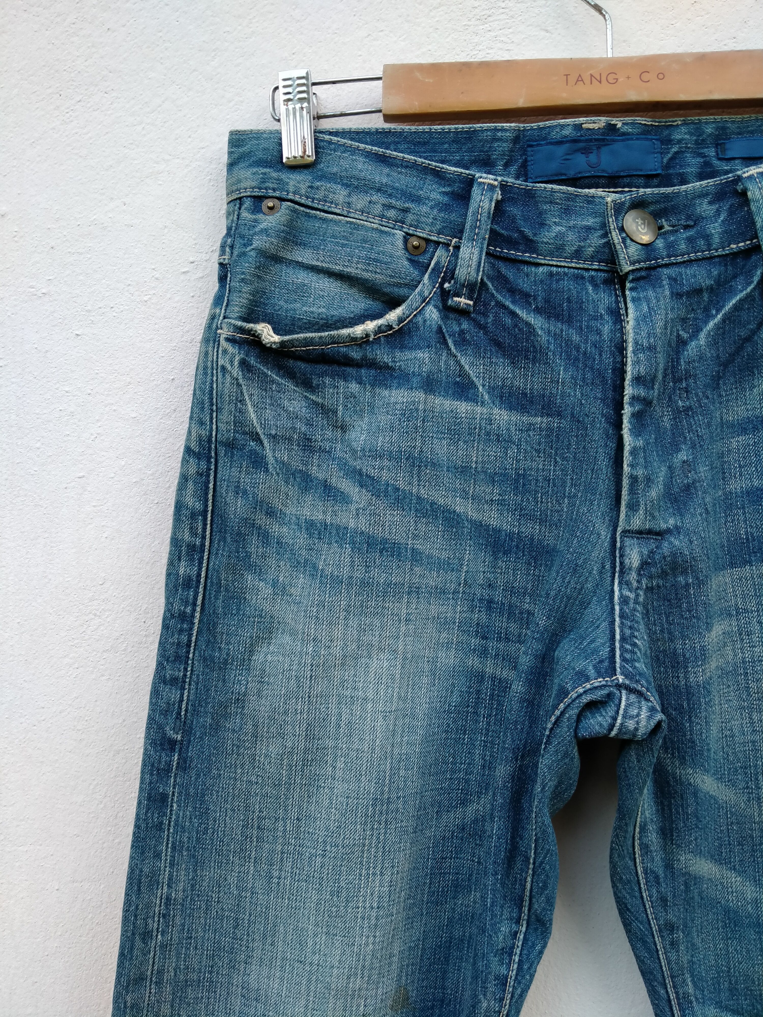 Jil Sander × Uniqlo Distressed Jil Sander X Uniqlo Regular Fit Denim Jeans Size US 30 / EU 46 - 5 Thumbnail